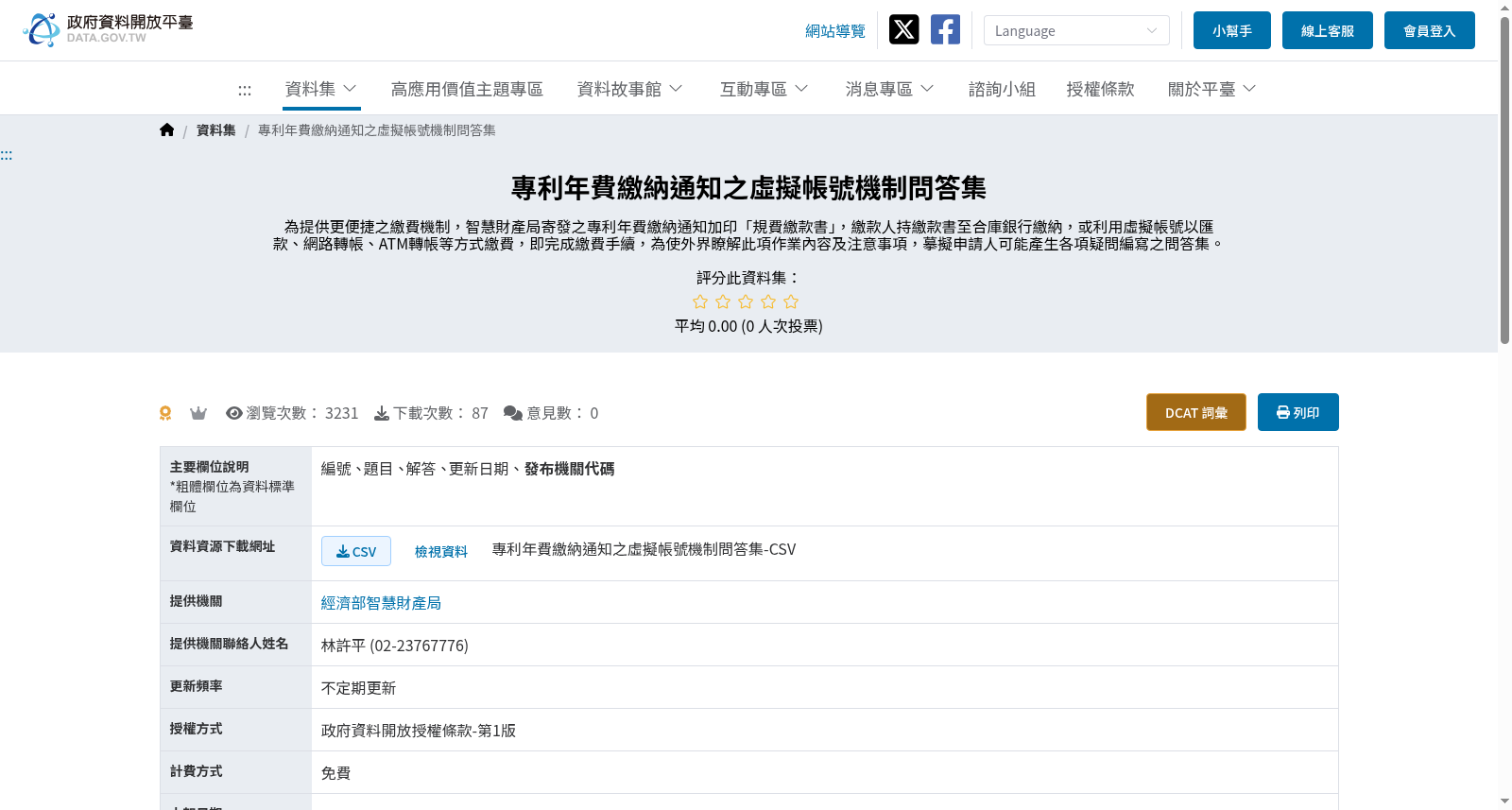 專利年費繳納通知之虛擬帳號機制問答集 数据集图片