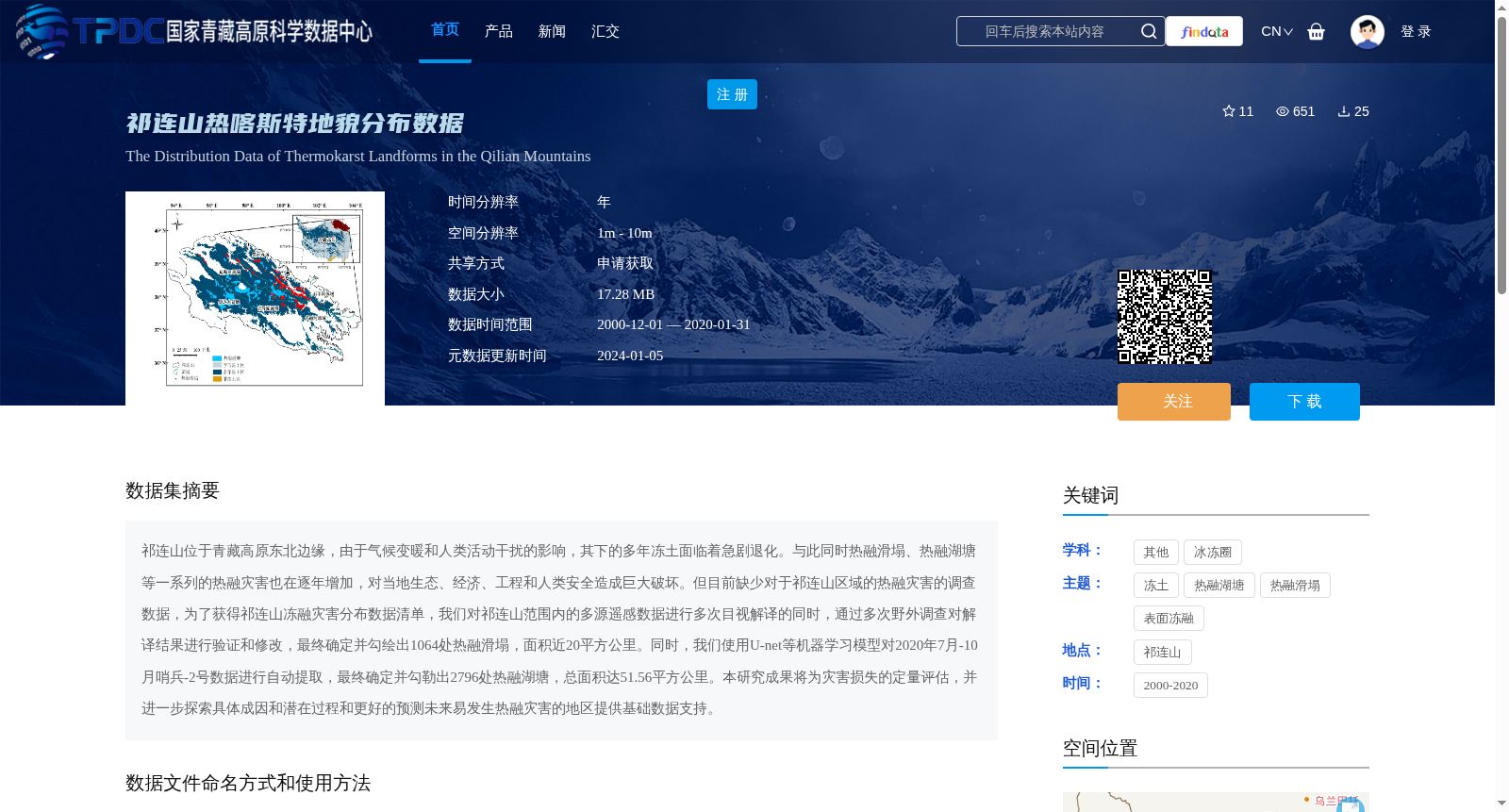 祁连山热喀斯特地貌分布数据 数据集图片