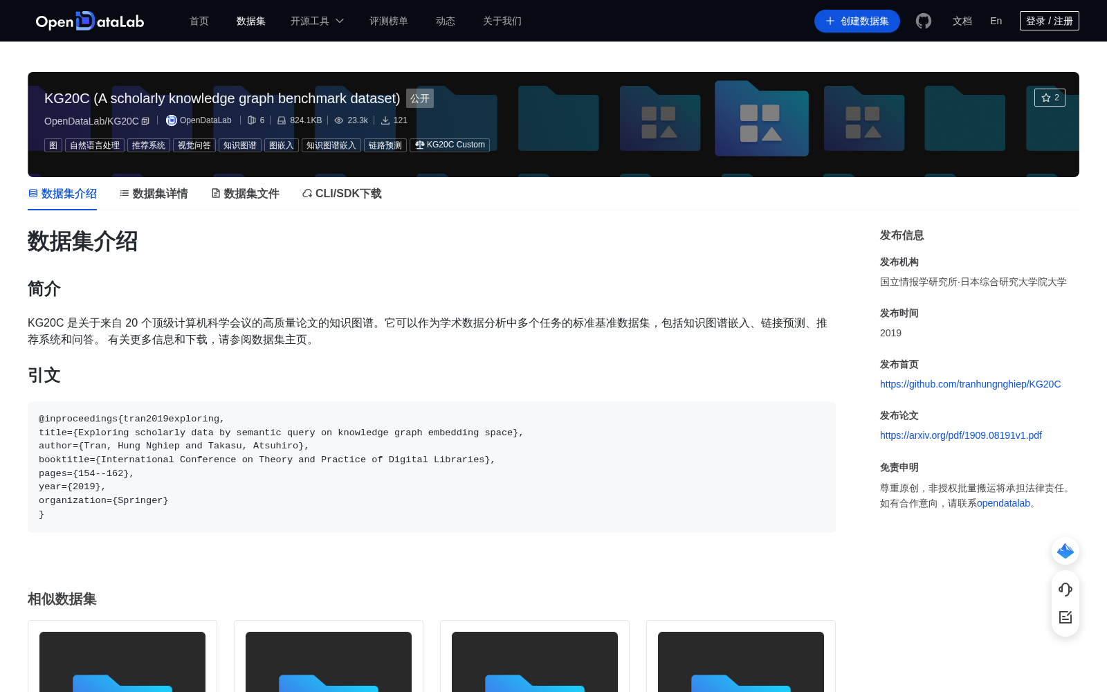 KG20C (A scholarly knowledge graph benchmark dataset) 数据集图片