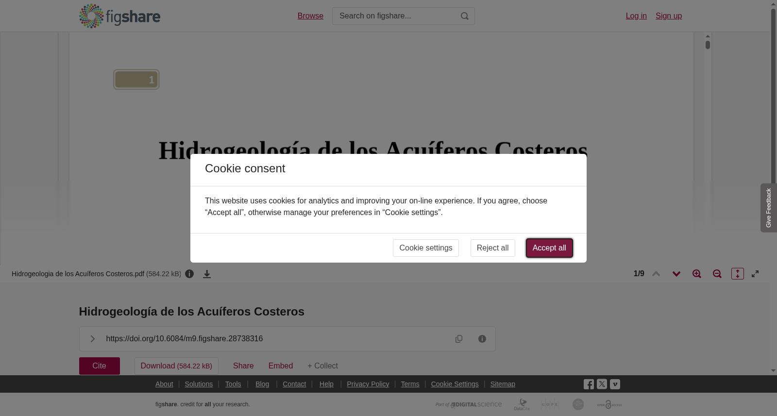 <b>Hidrogeología de los Acuíferos Costeros</b> 数据集图片