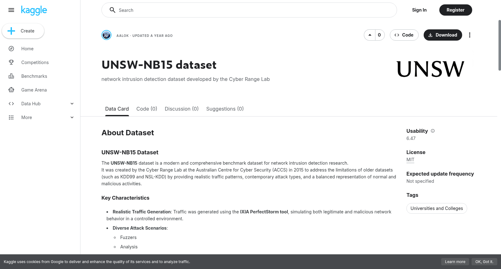 UNSW-NB15 dataset 数据集图片