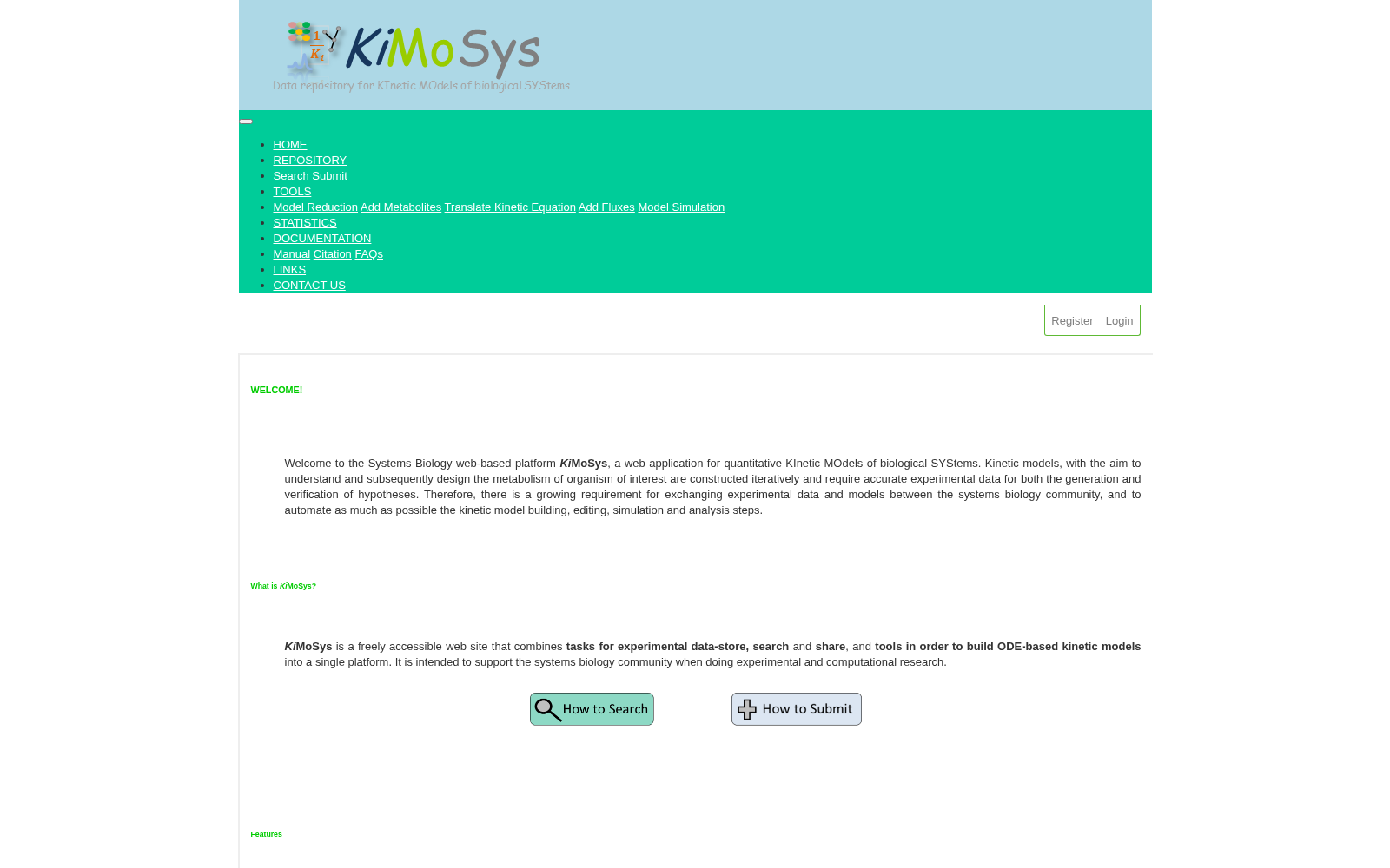 Experimental data repository for KInetic MOdels of biological SYStems 数据集图片