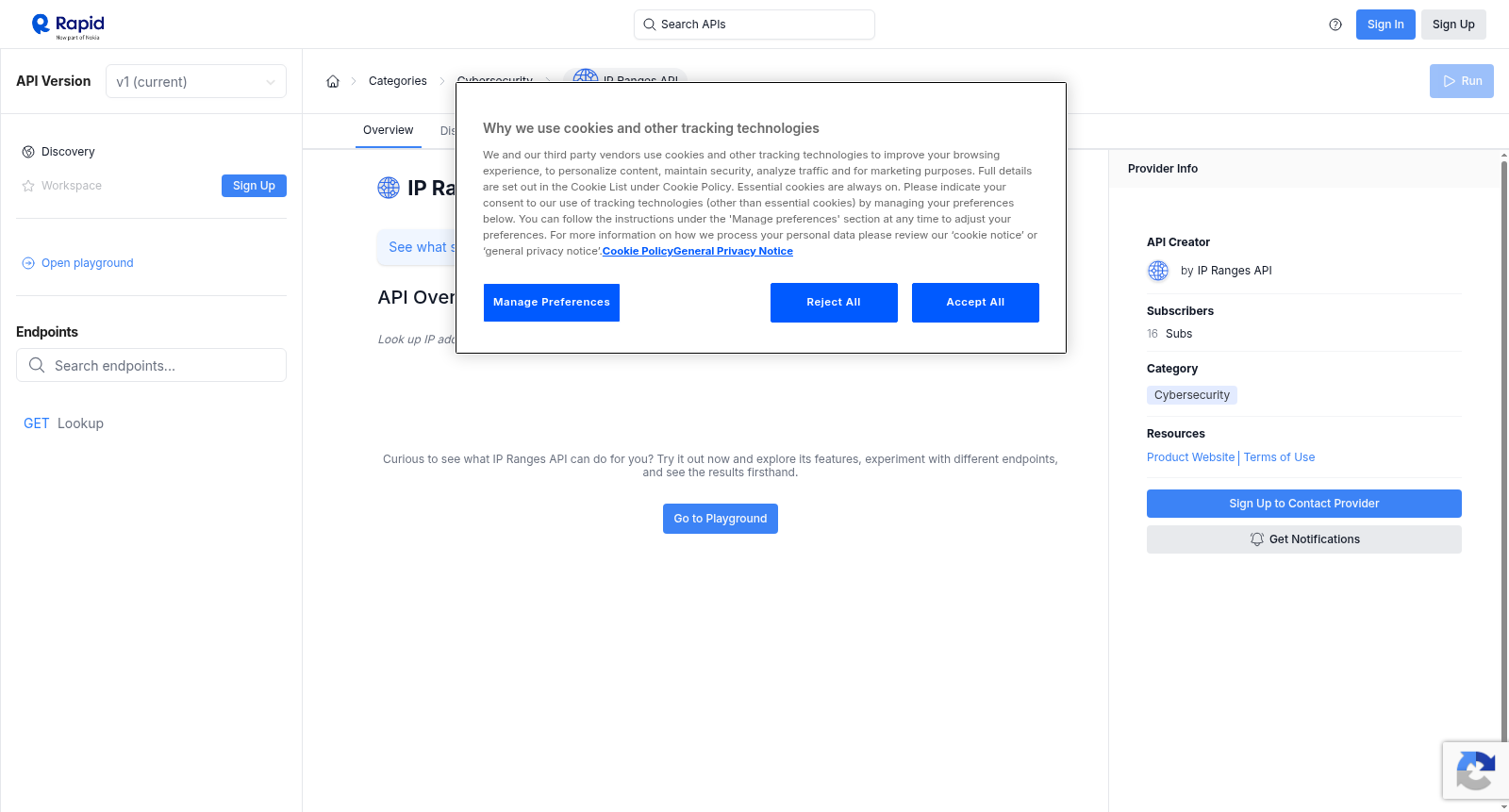IP Ranges API 数据集图片