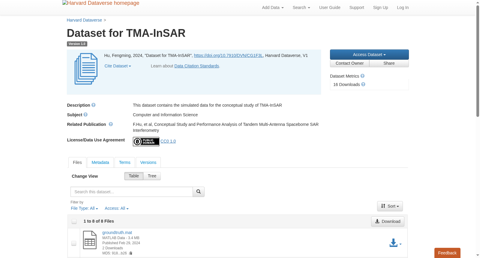 Dataset for TMA-InSAR 数据集图片