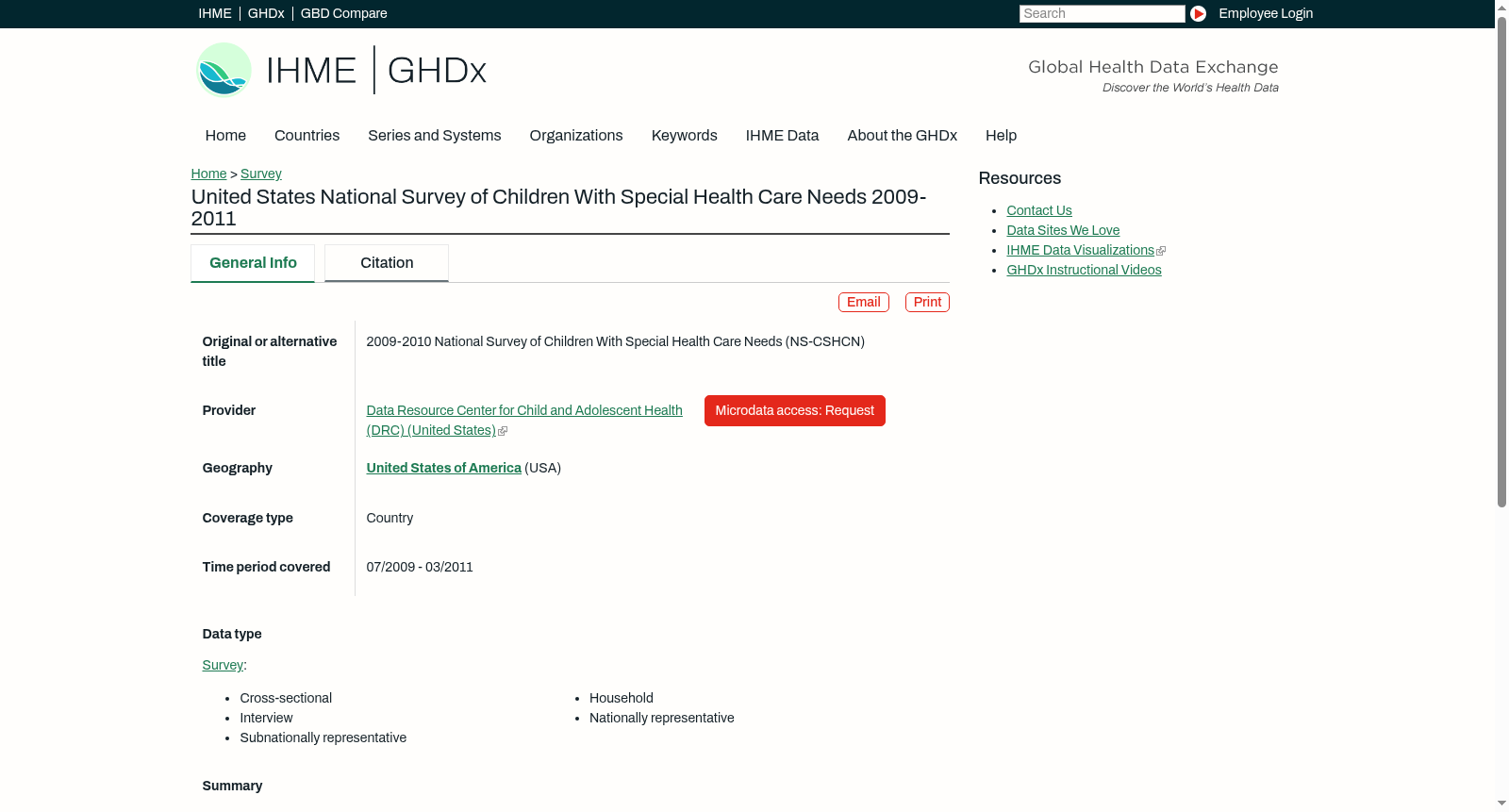 United States National Survey of Children With Special Health Care Needs 2009-2011 数据集图片