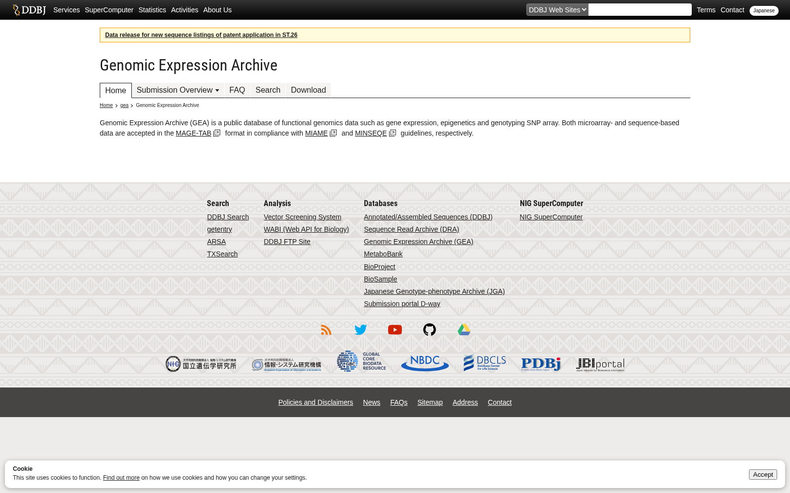 Genomic Expression Archive 数据集图片