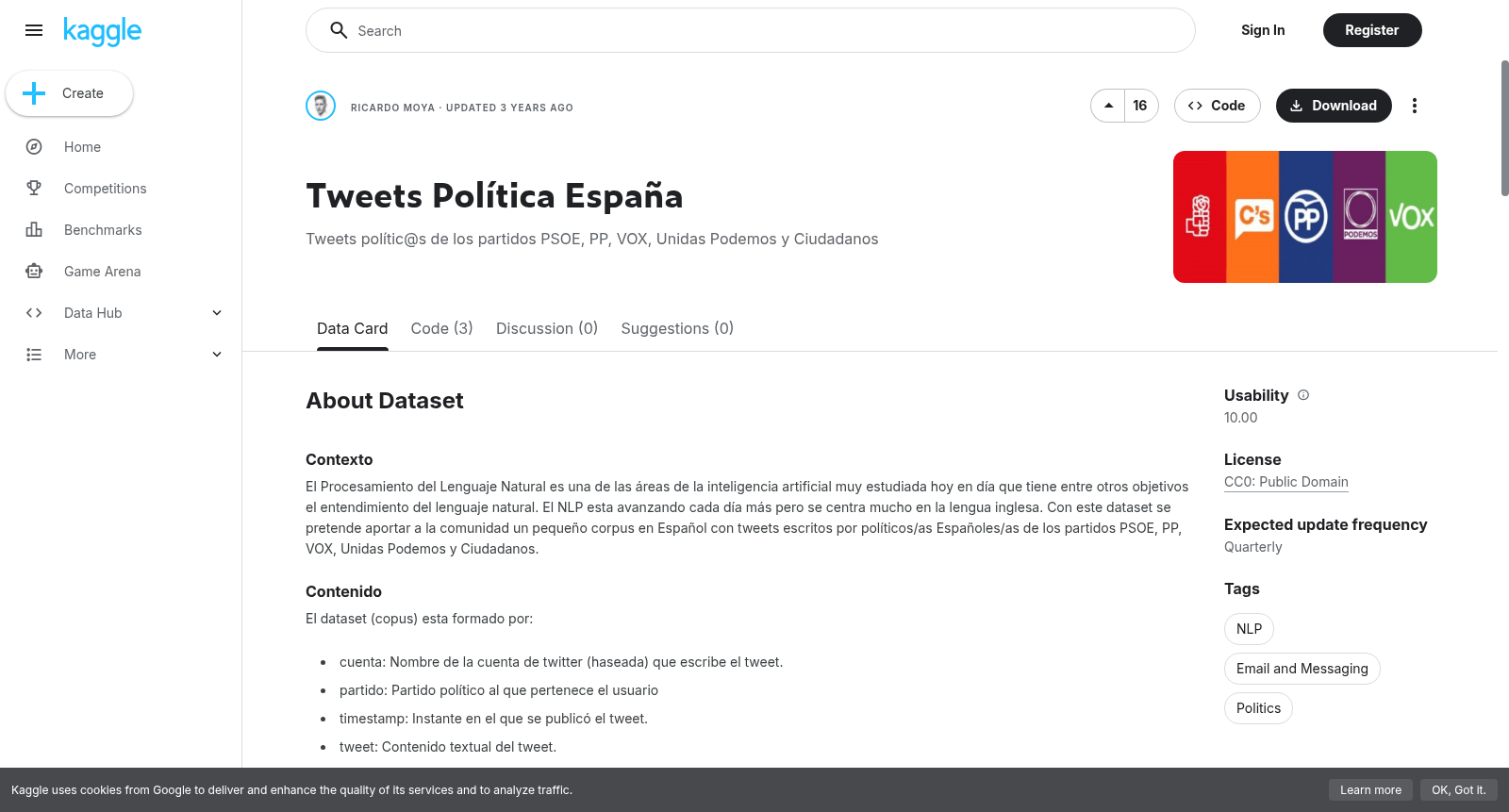 Tweets Política España 数据集图片