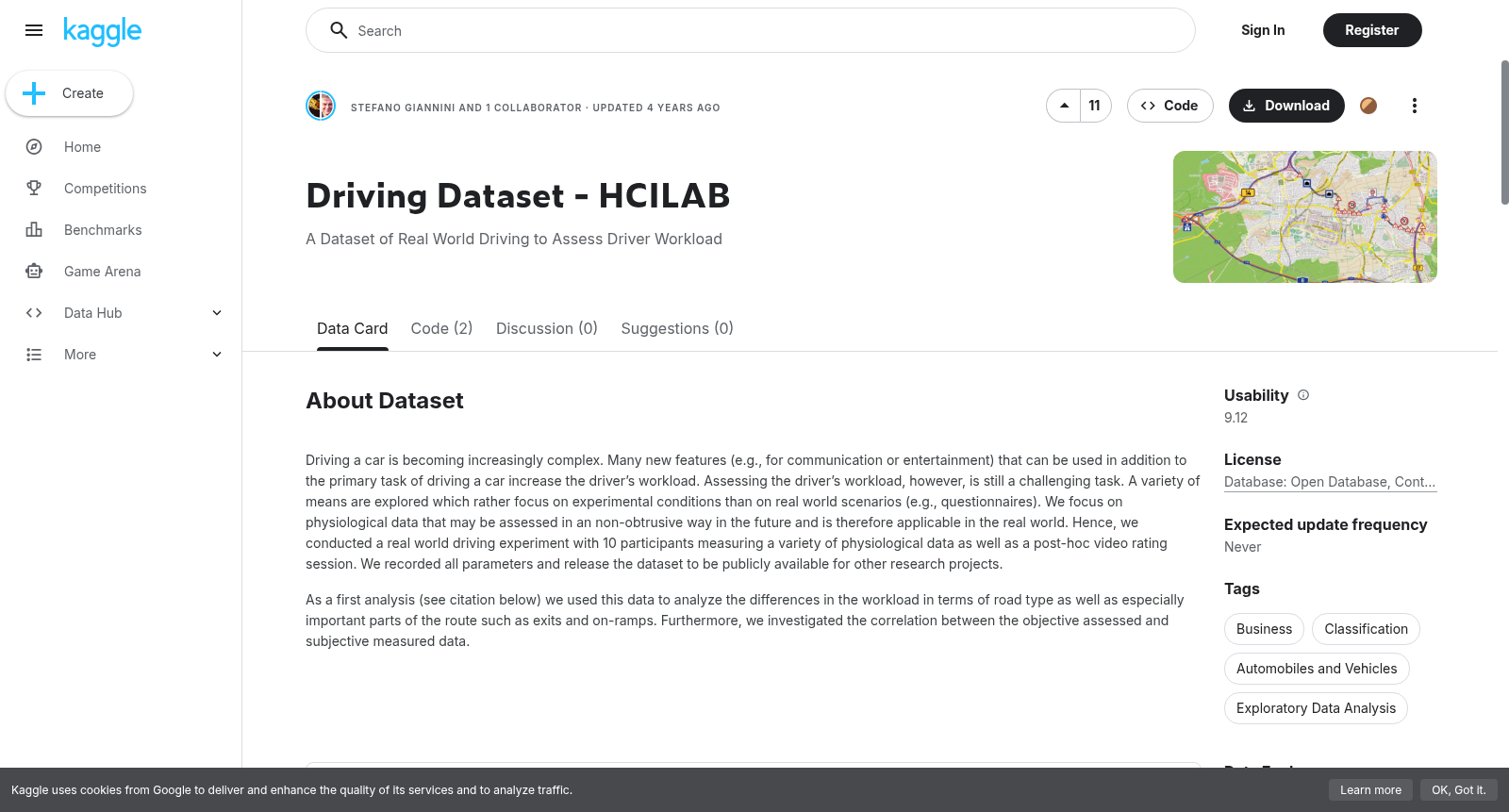 Driving Dataset - HCILAB 数据集图片