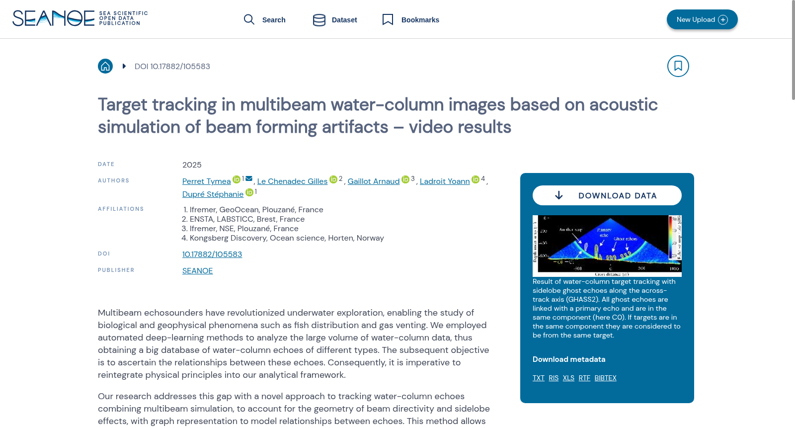 Target tracking in multibeam water-column images based on acoustic simulation of beam forming artifacts – video results 数据集图片