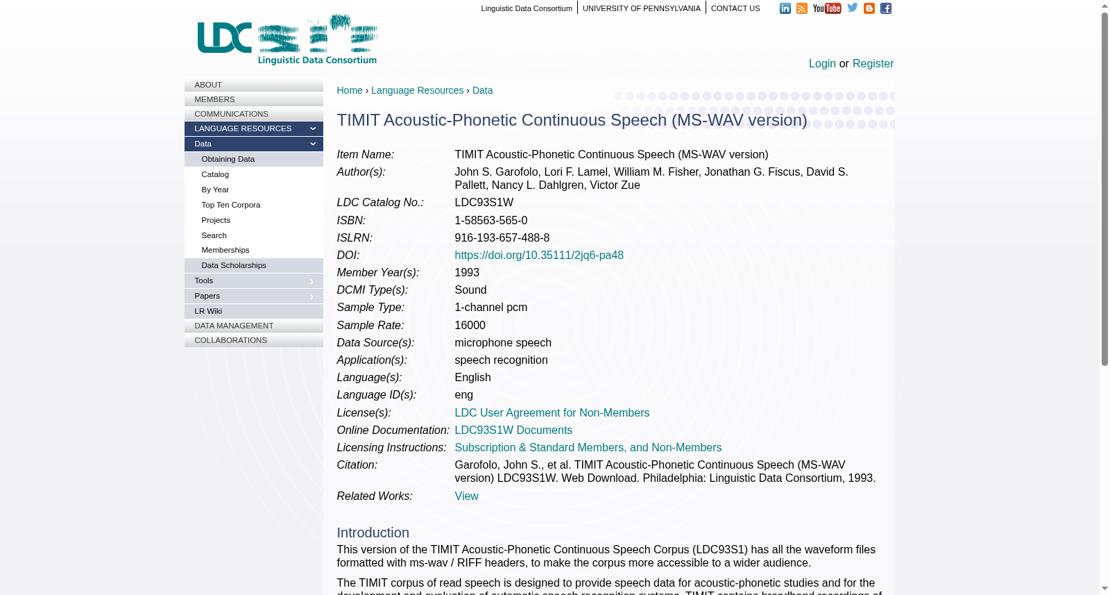 TIMIT Acoustic-Phonetic Continuous Speech (MS-WAV version) 数据集图片