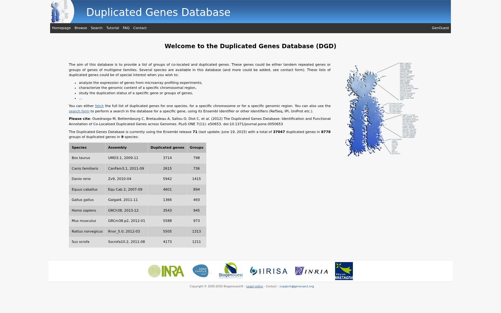 The duplicated genes database 数据集图片