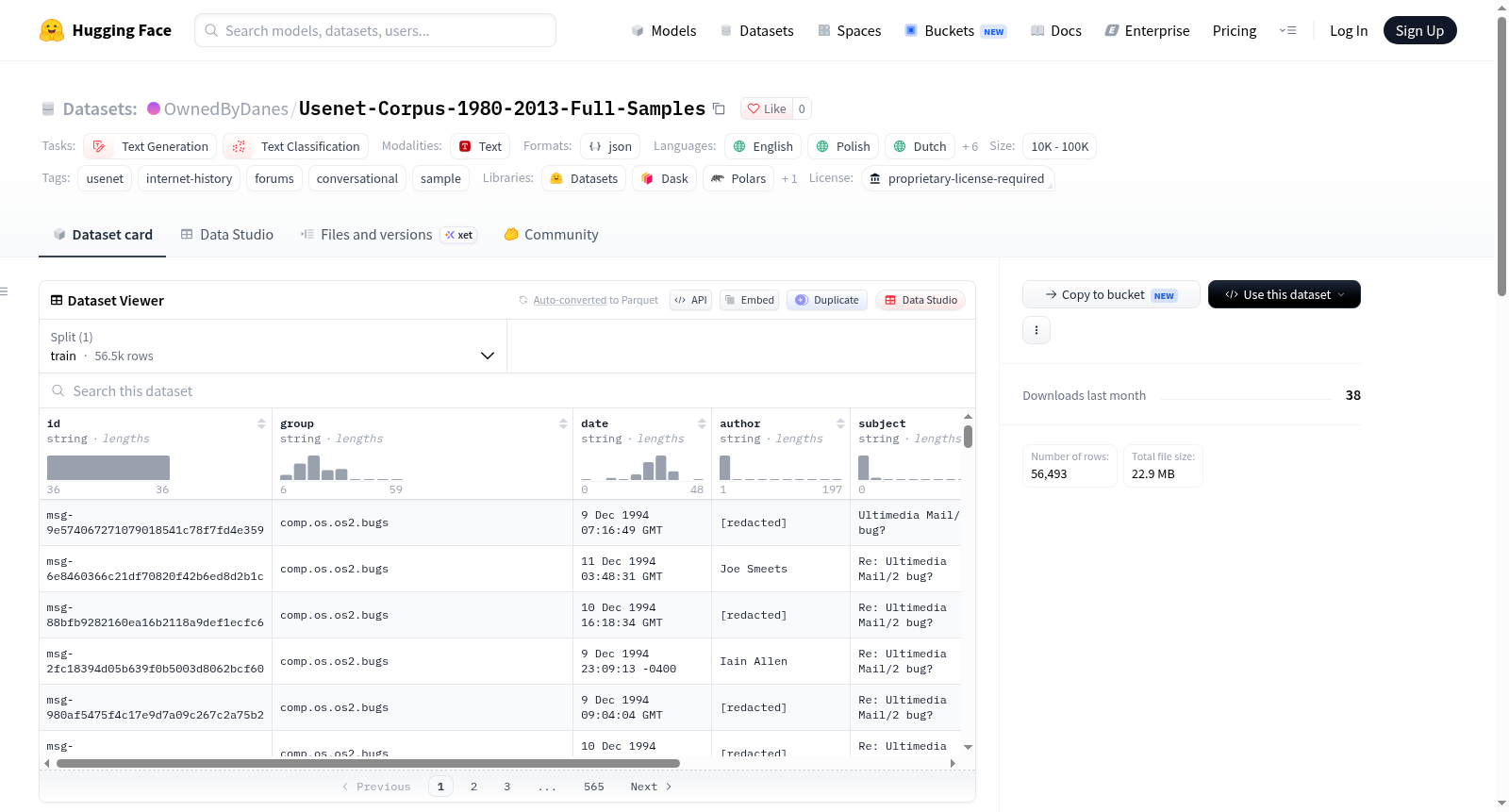 Usenet-Corpus-1980-2013-Full-Samples 数据集图片