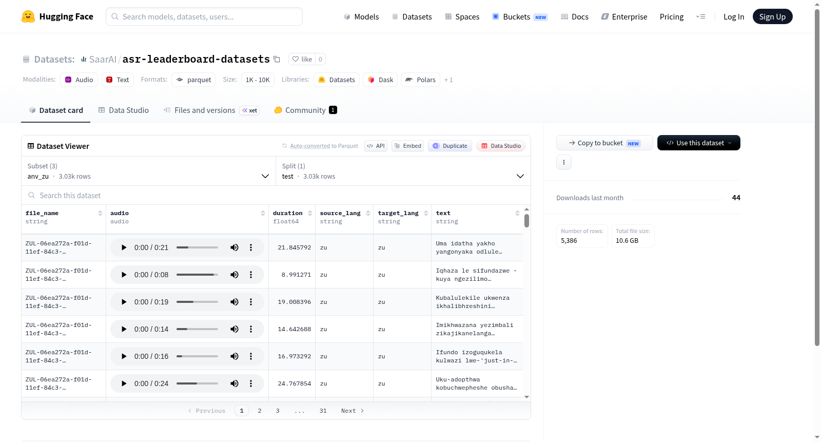 asr-leaderboard-datasets 数据集图片