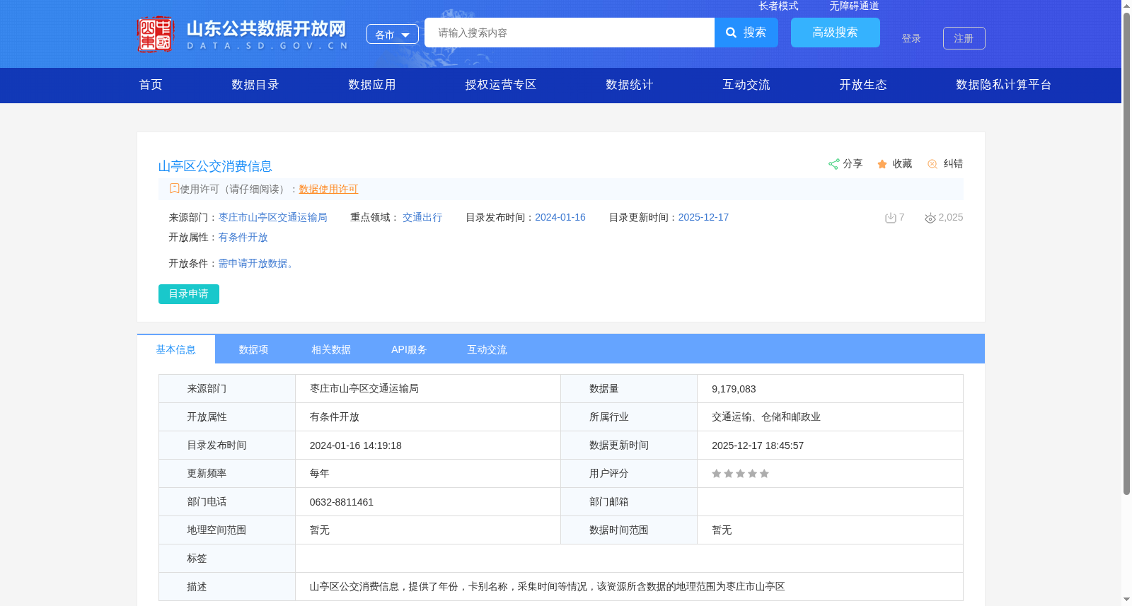 山亭区公交消费信息 数据集图片