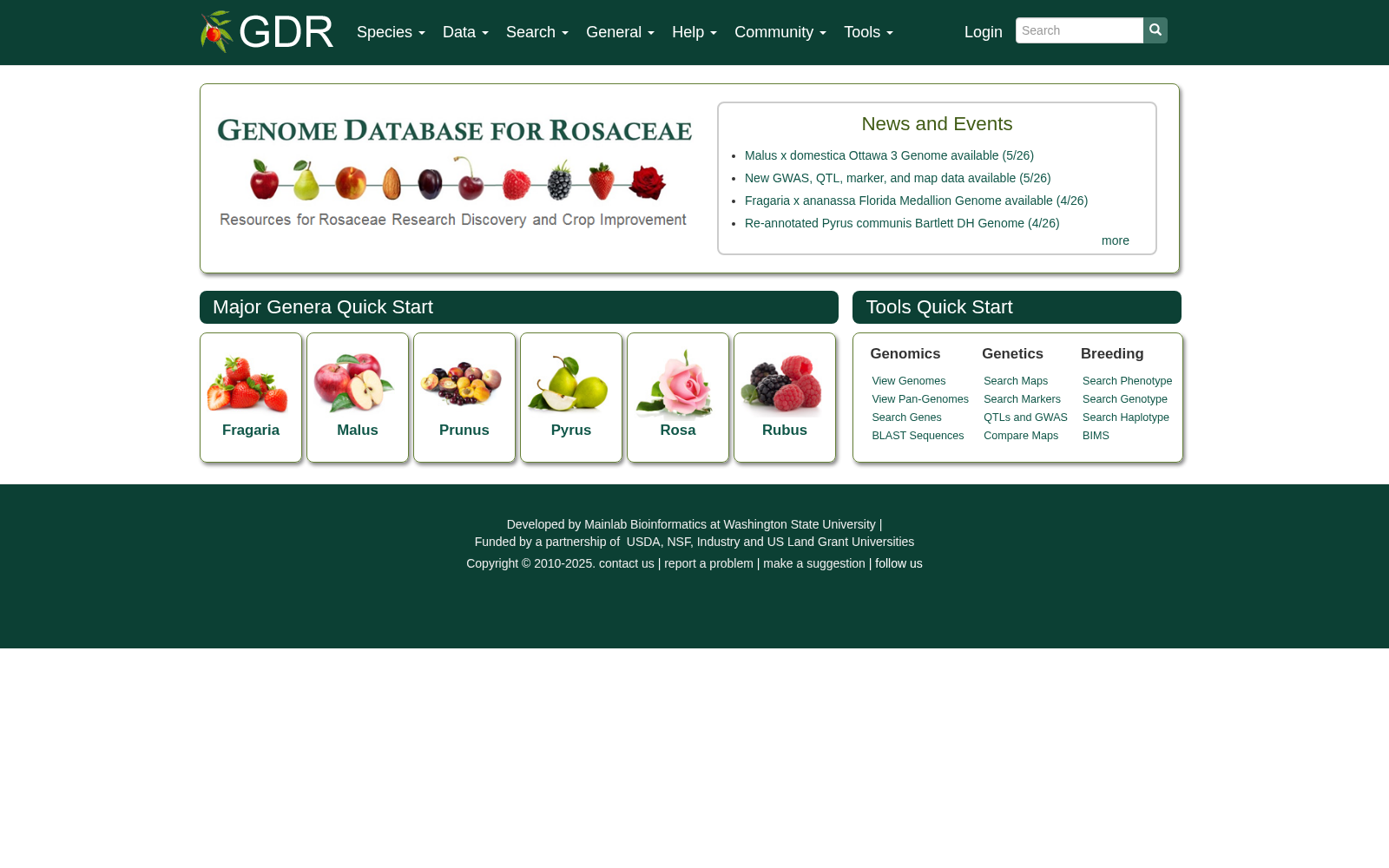 Genome Database for Rosaceae 数据集图片
