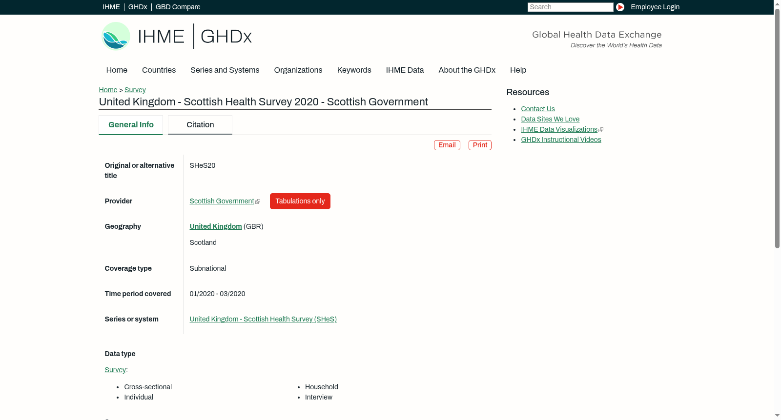 United Kingdom - Scottish Health Survey 2020 - Scottish Government 数据集图片