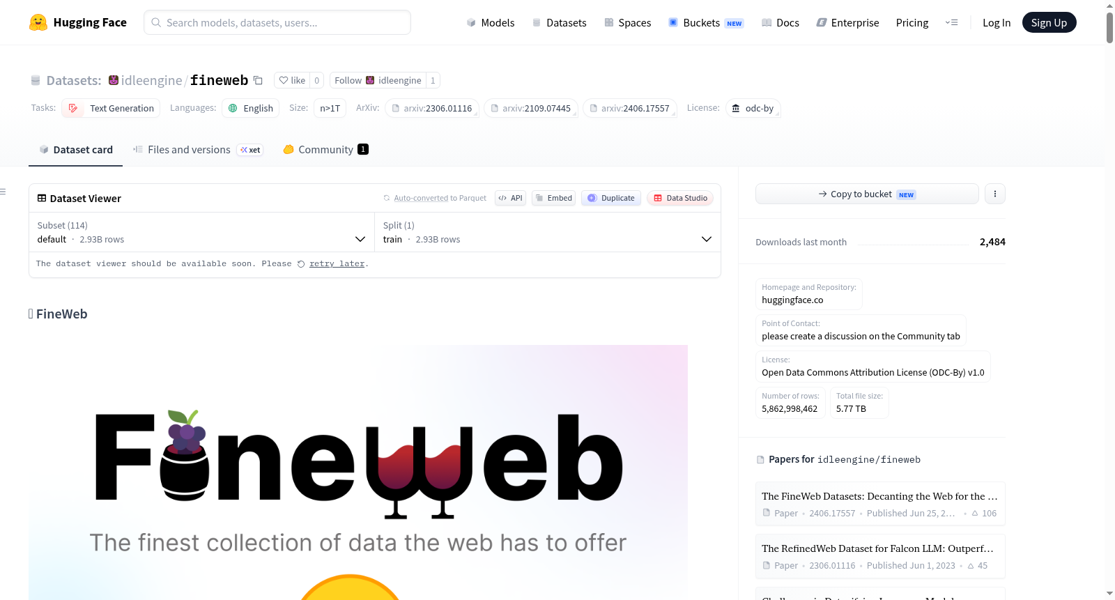 fineweb 数据集图片