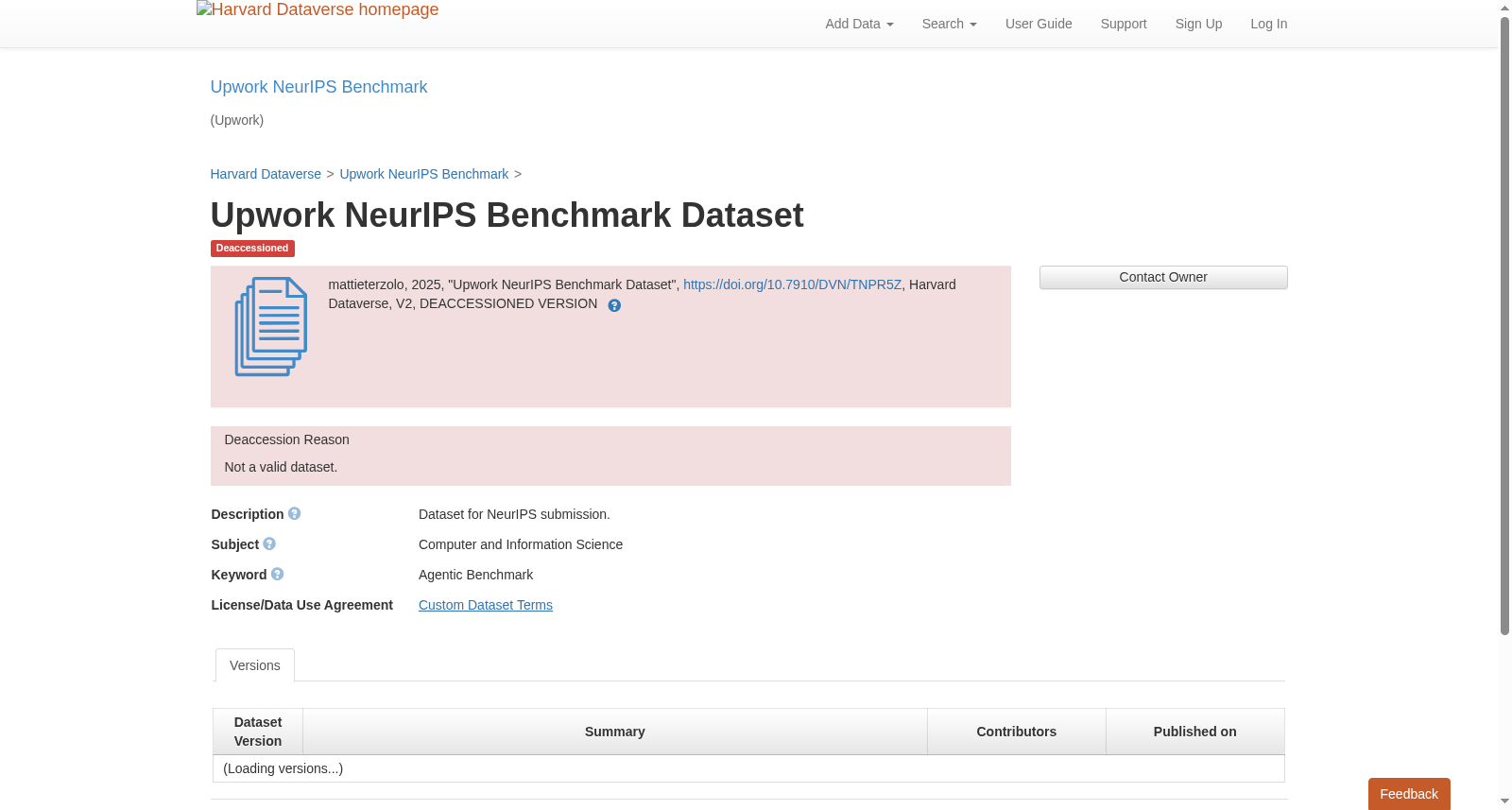 Upwork NeurIPS Benchmark Dataset 数据集图片