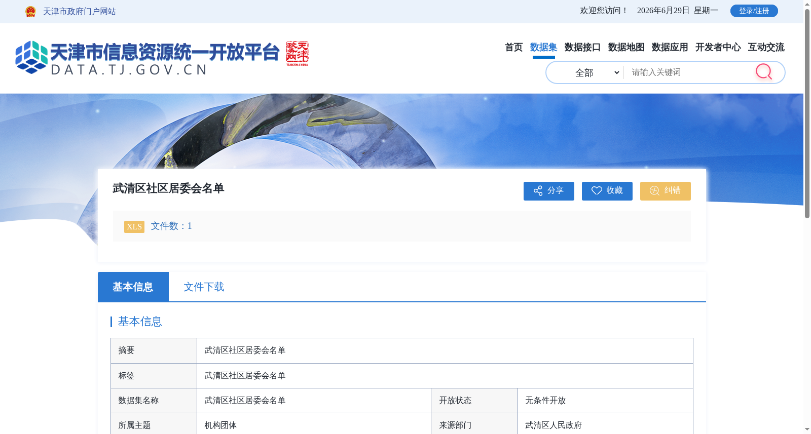 武清区社区居委会名单 数据集图片