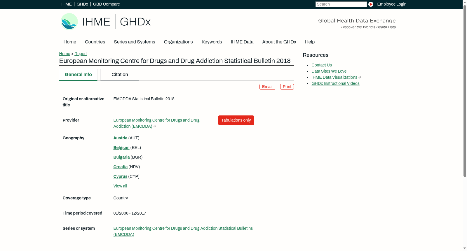 European Monitoring Centre for Drugs and Drug Addiction Statistical Bulletin 2018 数据集图片