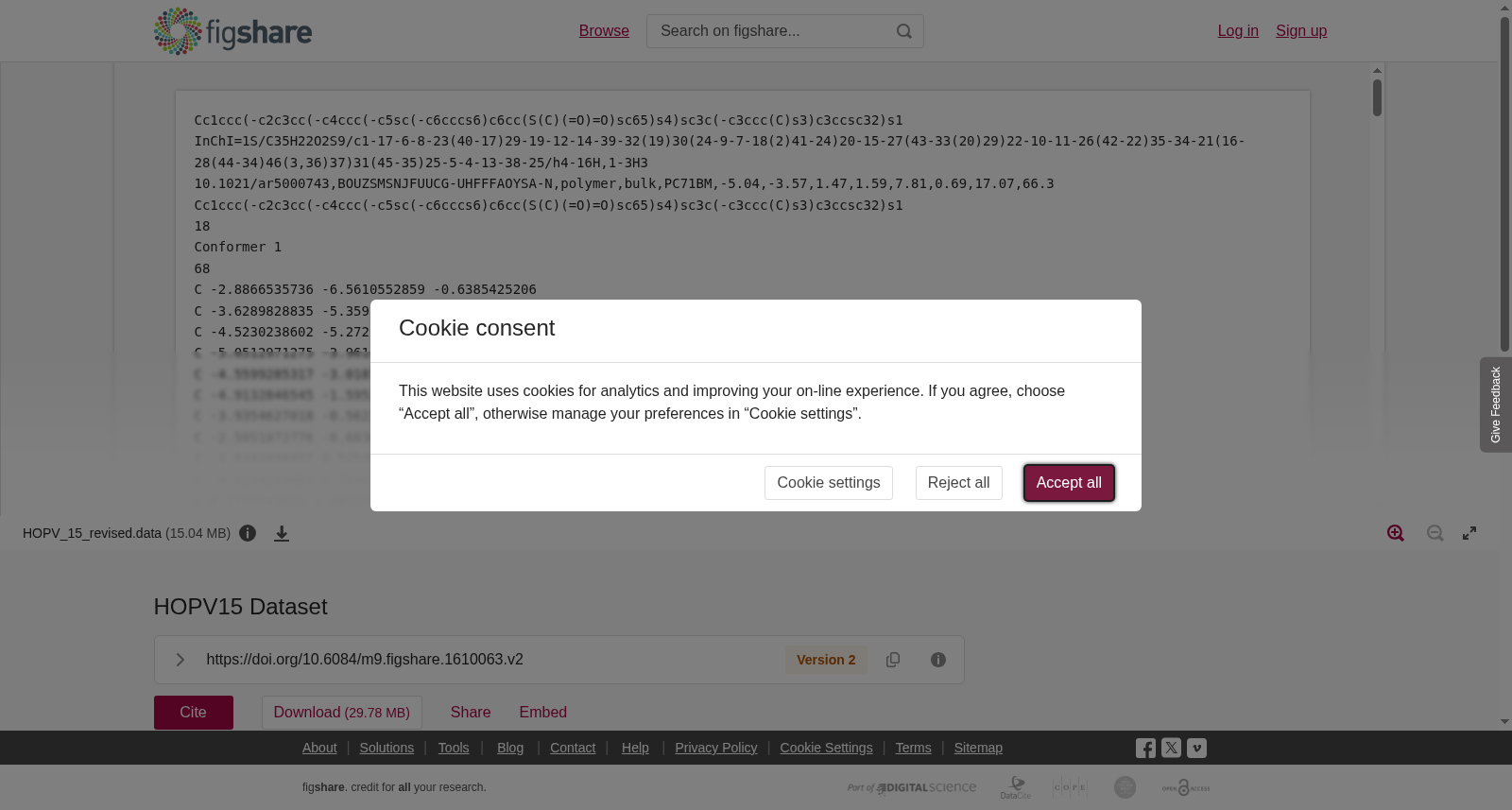 HOPV15 Dataset 数据集图片