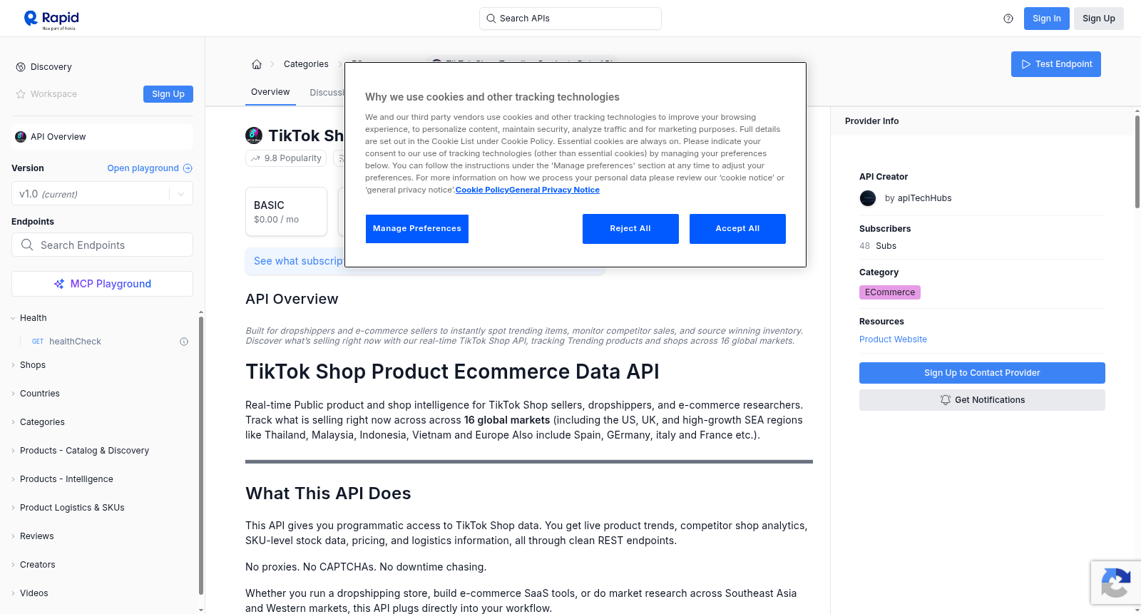 TikTok Shop Trending Products Data API 数据集图片