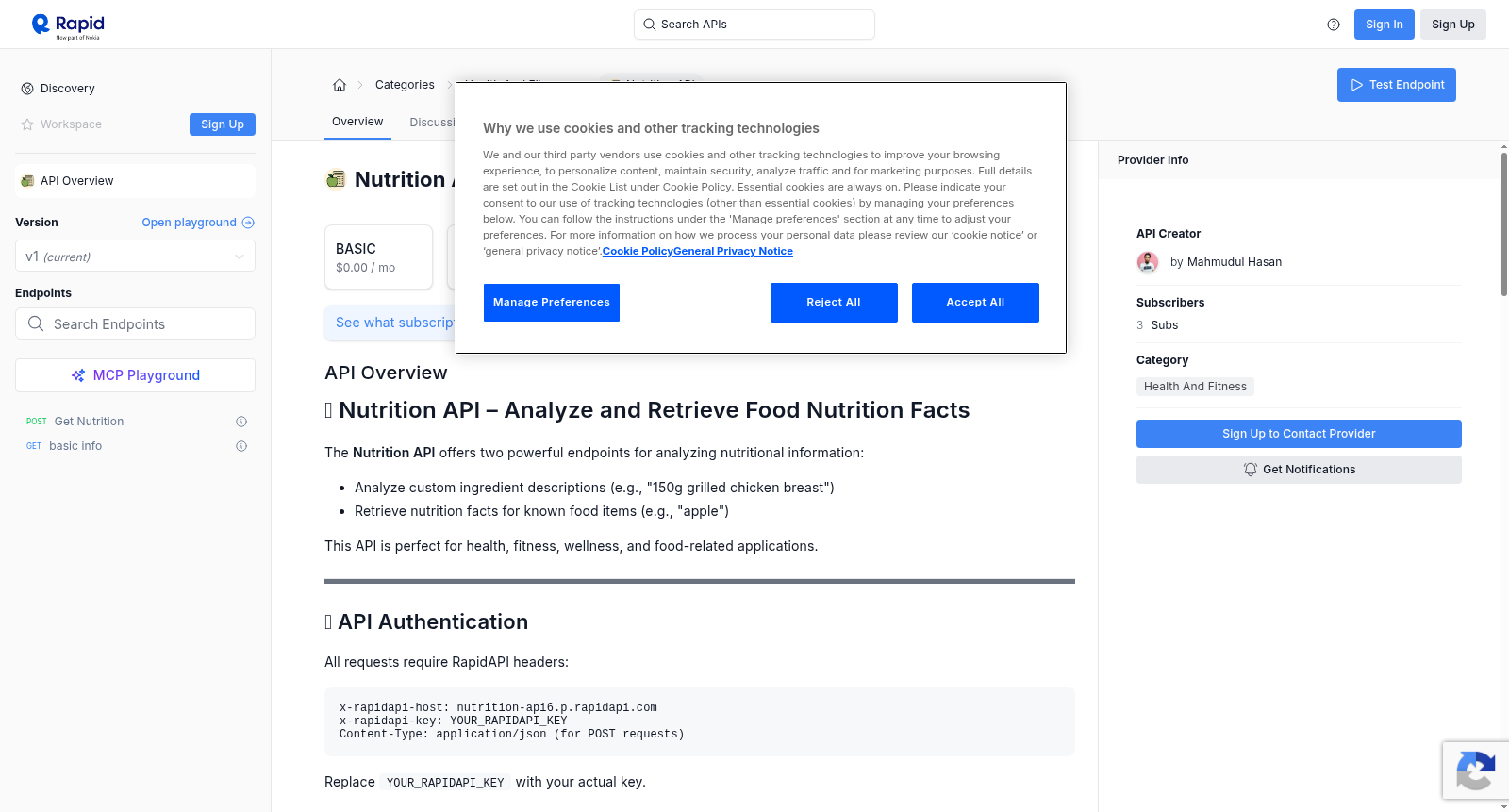 Nutrition API 数据集图片