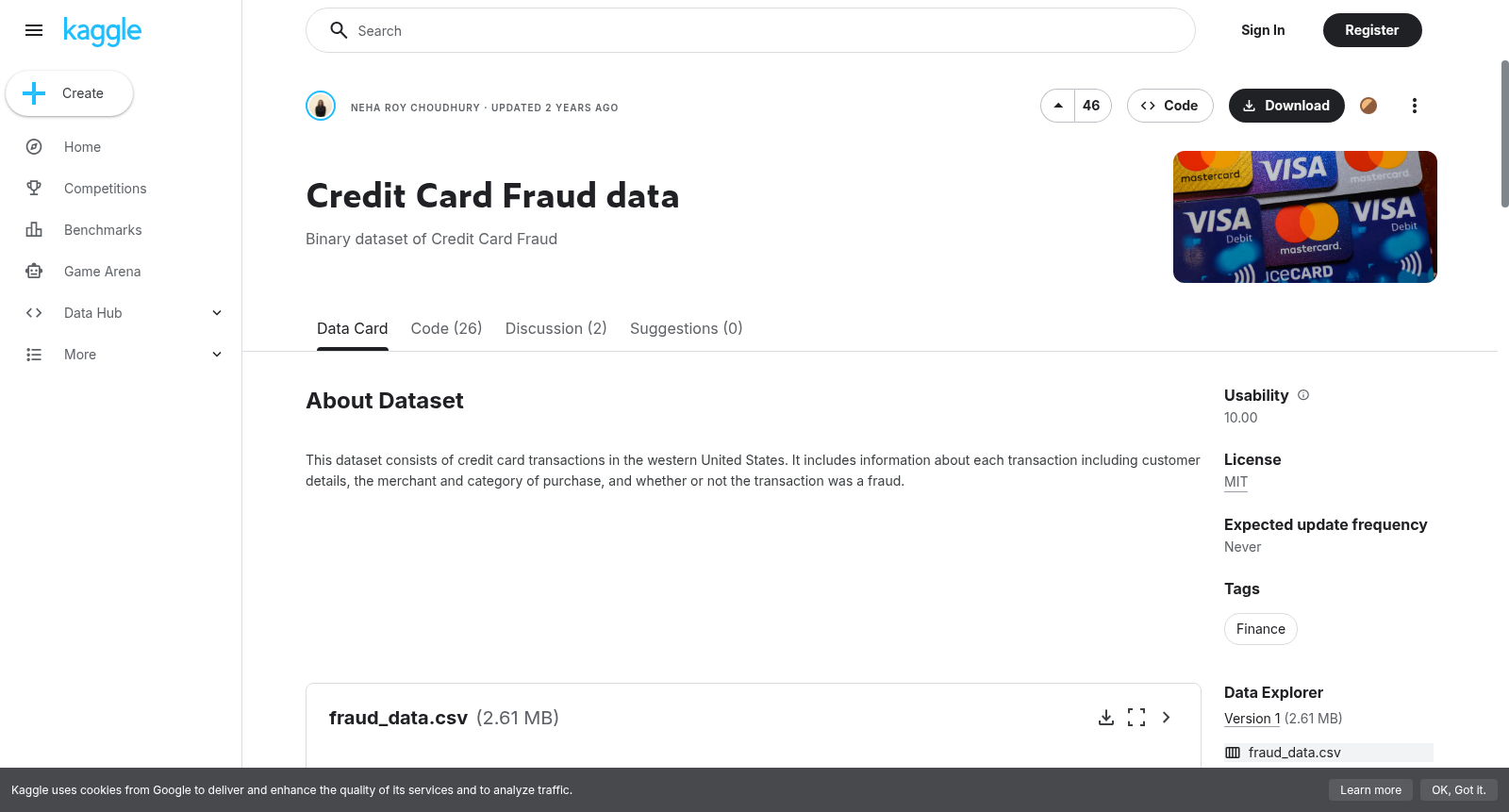 Credit Card Fraud data 数据集图片