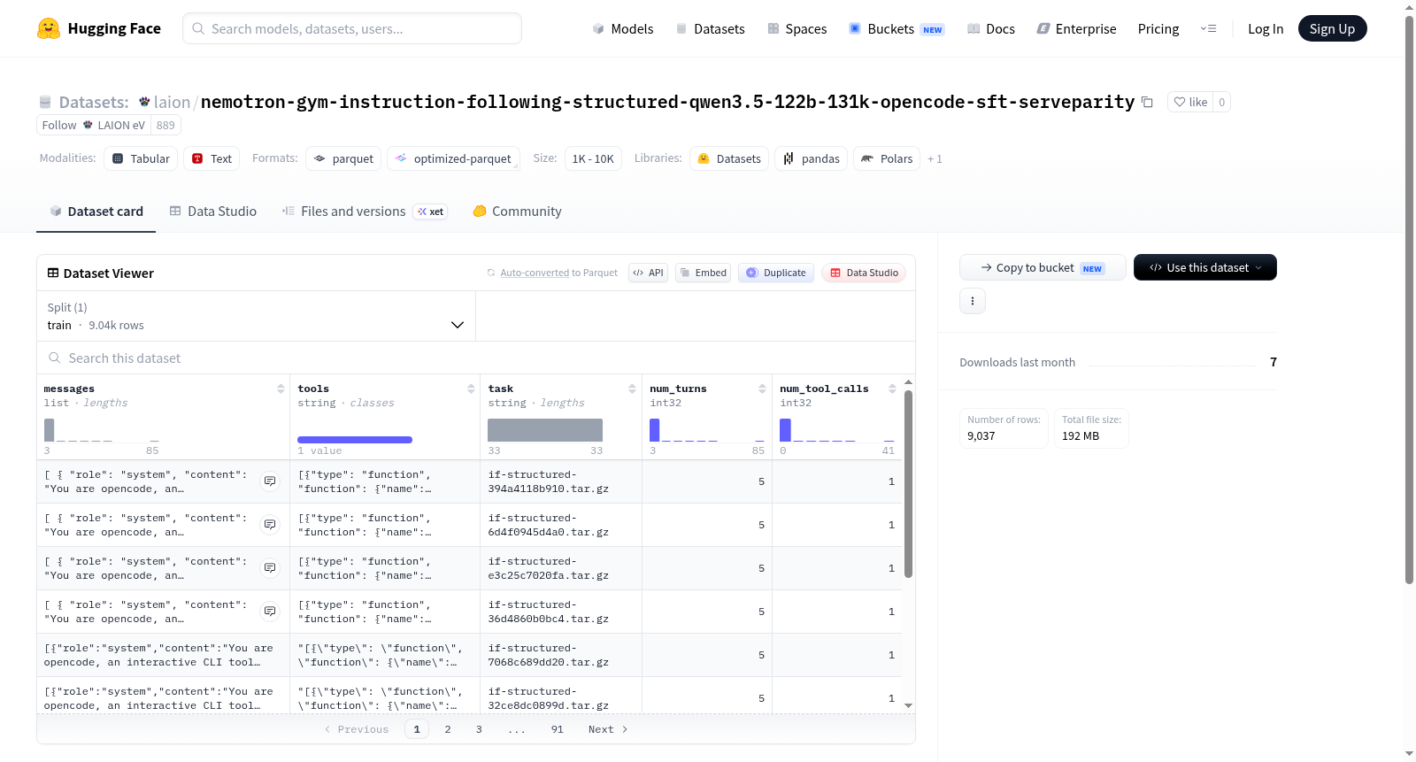 laion/nemotron-gym-instruction-following-structured-qwen3.5-122b-131k-opencode-sft-serveparity 数据集图片