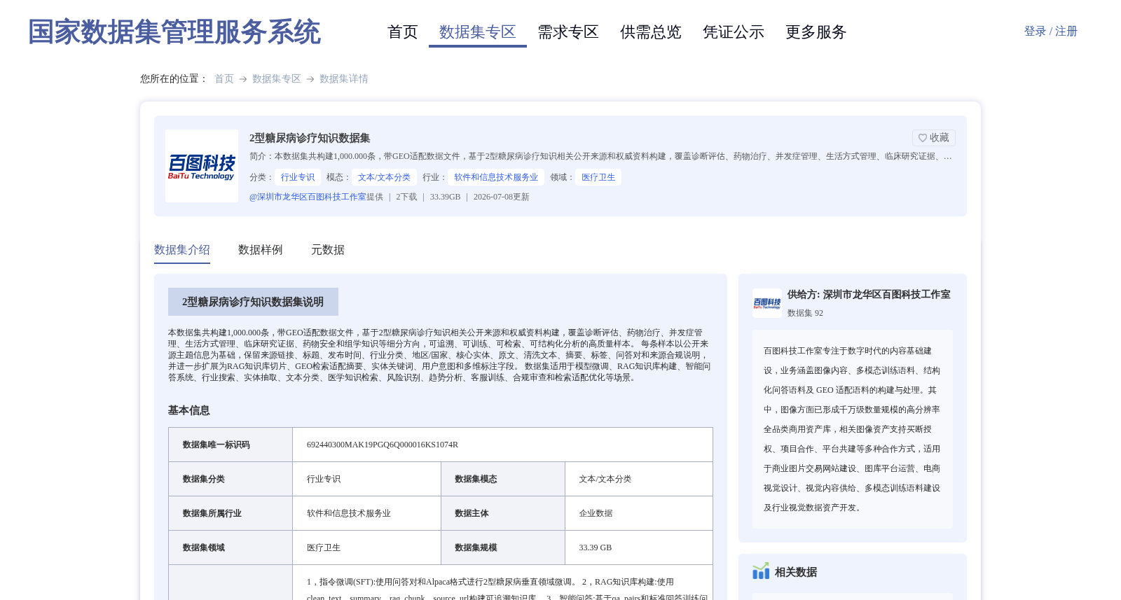 2型糖尿病诊疗知识数据集 数据集图片