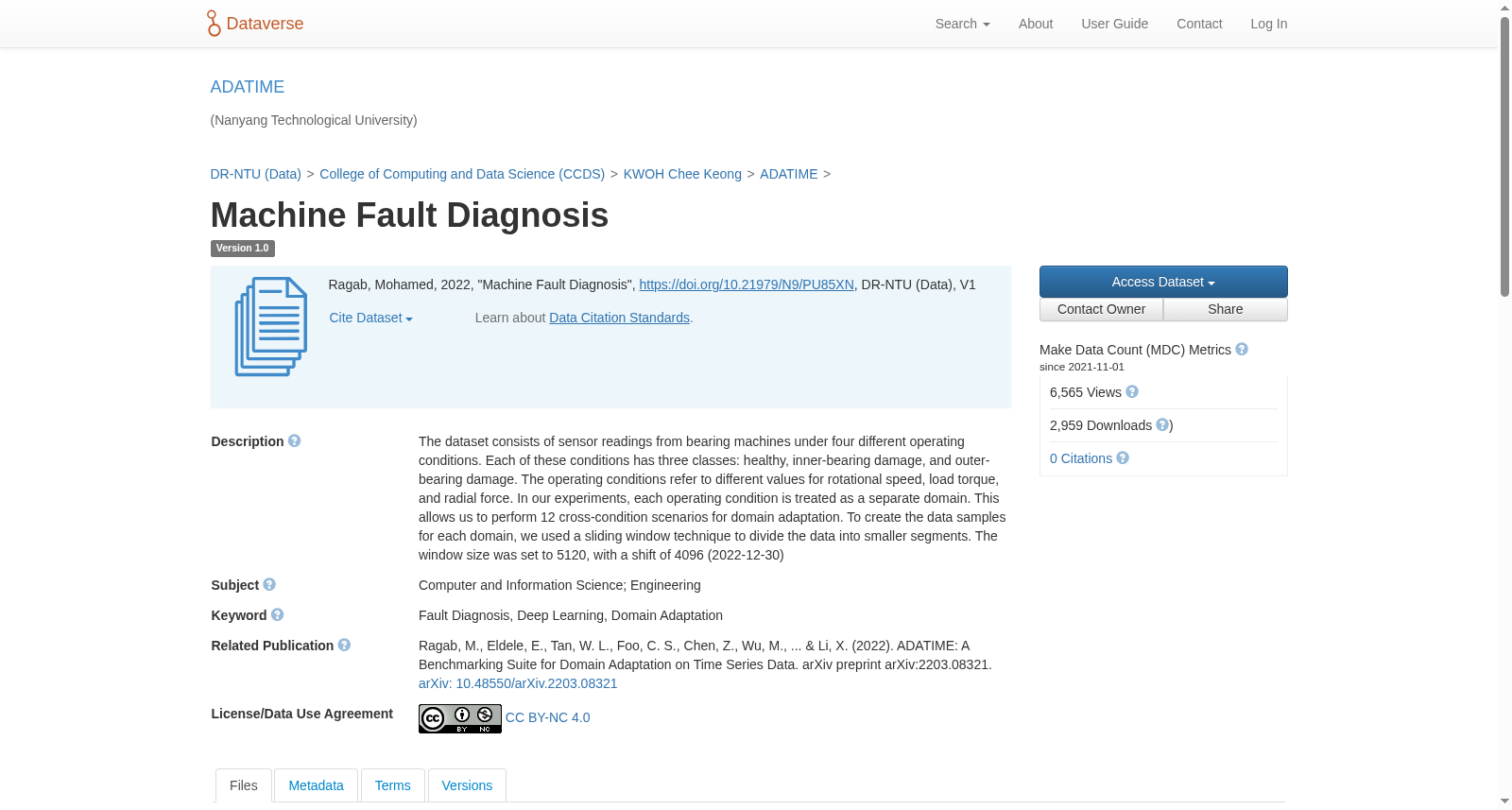 Machine Fault Diagnosis 数据集图片