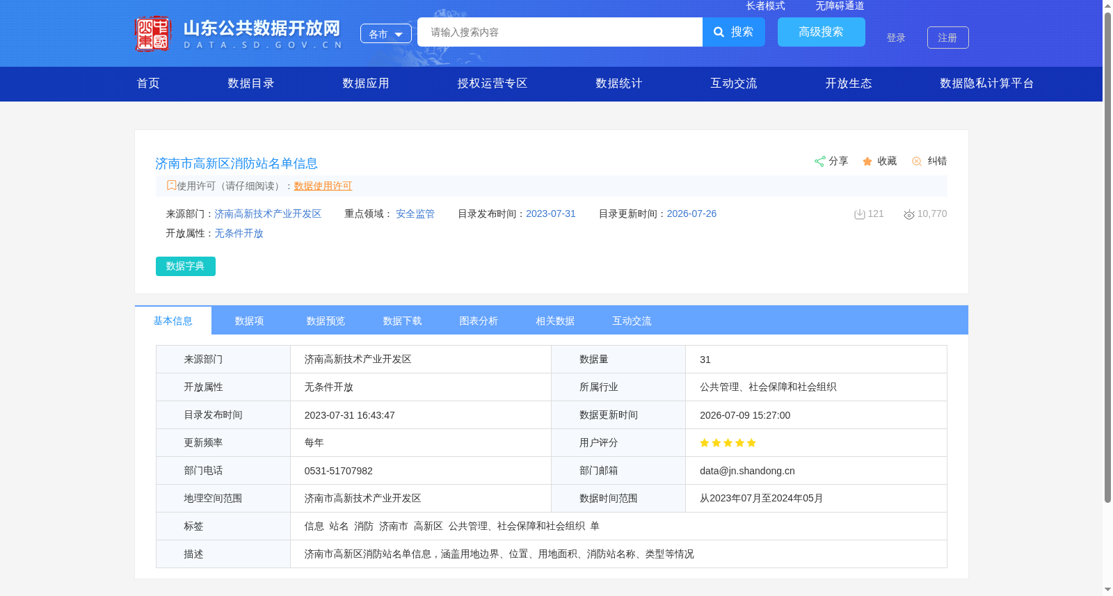 济南市高新区消防站名单信息 数据集图片