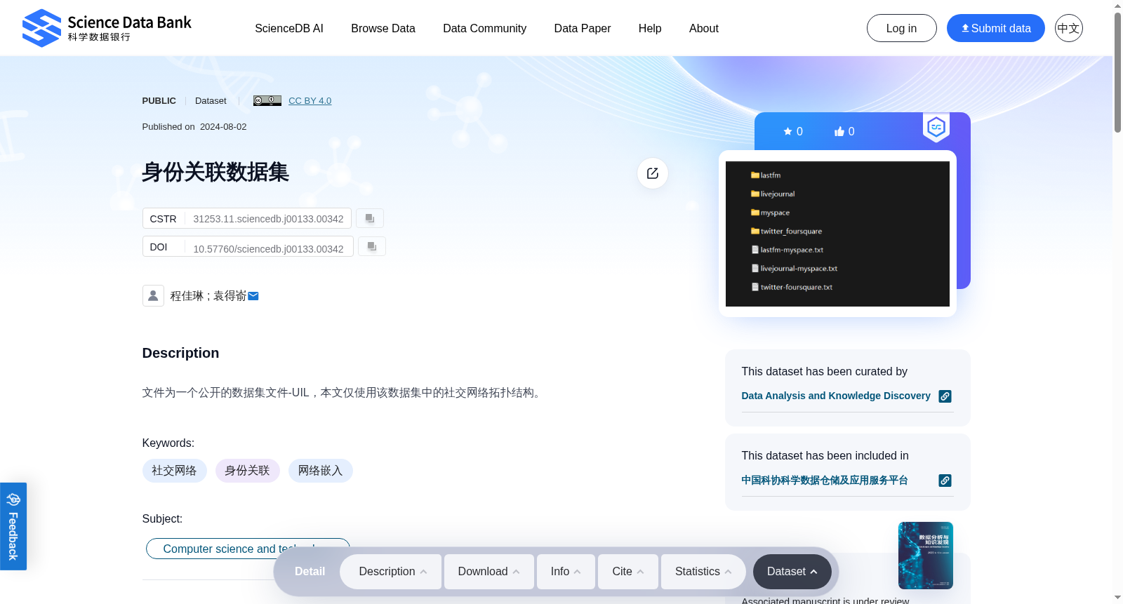 身份关联数据集 数据集图片