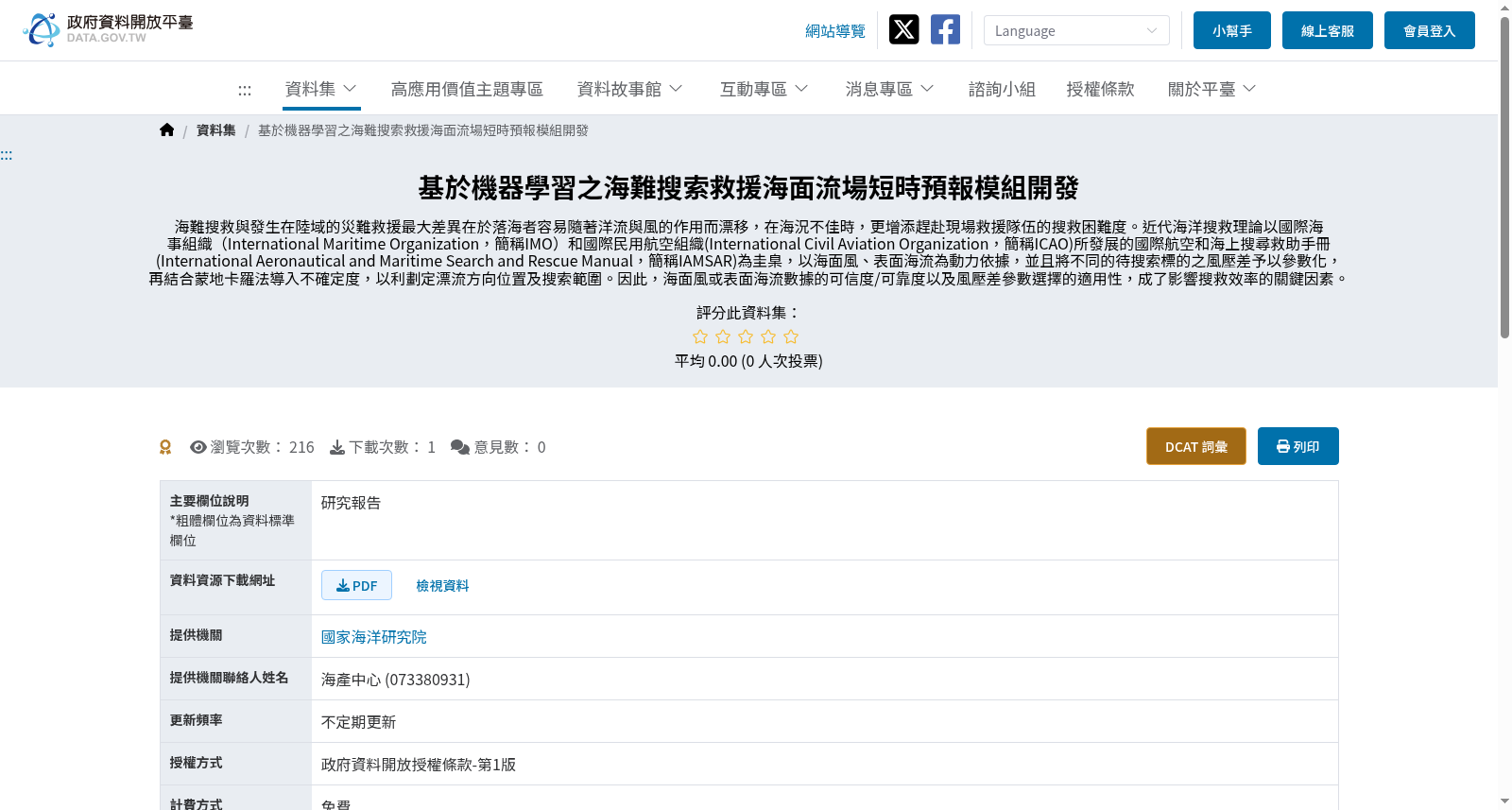基於機器學習之海難搜索救援海面流場短時預報模組開發 数据集图片