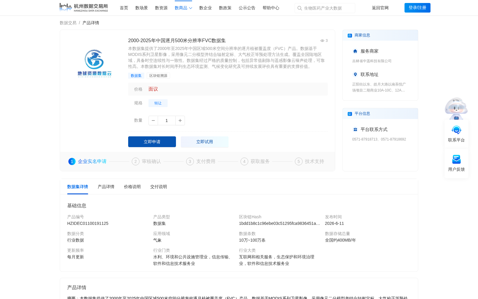 2000-2025年中国逐月500米分辨率FVC数据集 数据集图片