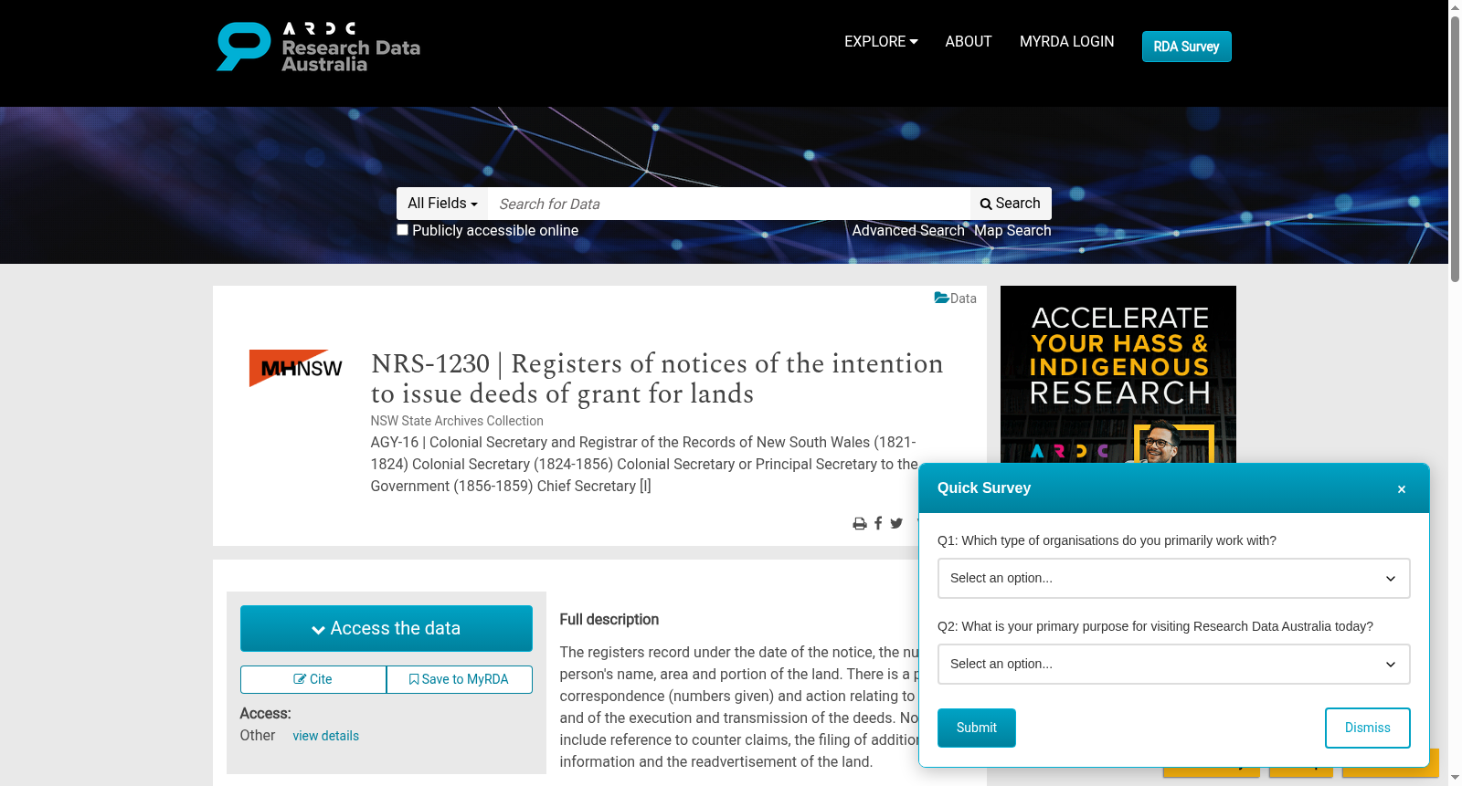 NRS-1230 | Registers of notices of the intention to issue deeds of grant for lands 数据集图片