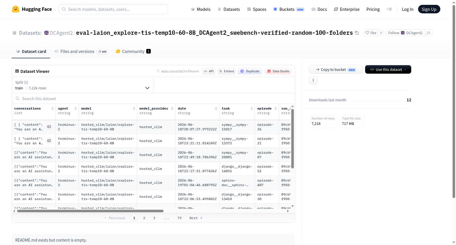 DCAgent2/eval-laion_explore-tis-temp10-60-8B_DCAgent2_swebench-verified-random-100-folders 数据集图片