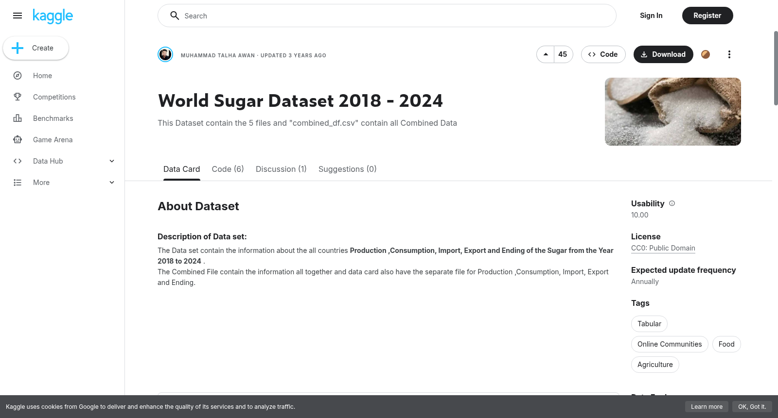 World Sugar Dataset 2018 - 2024 数据集图片