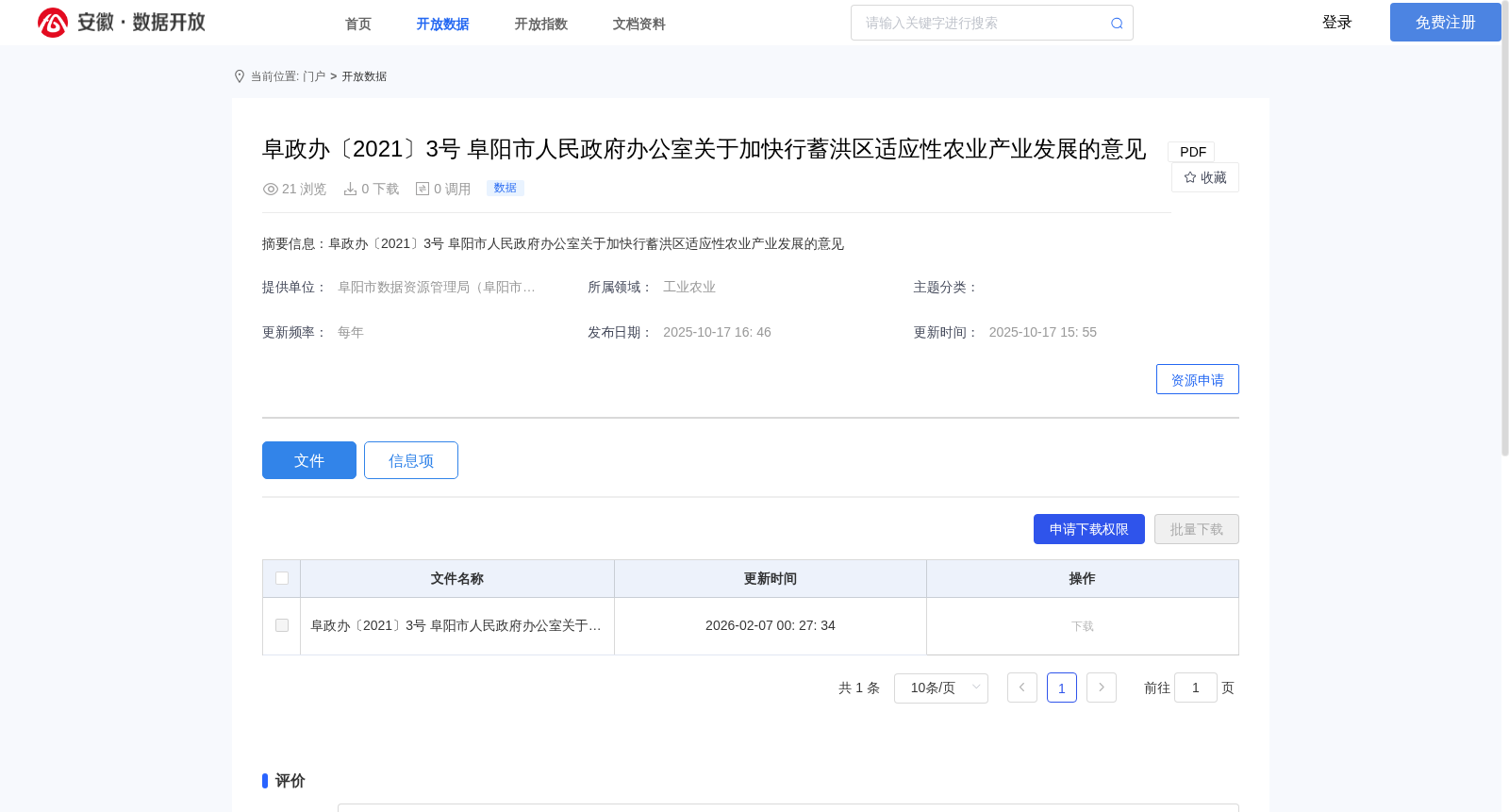 阜政办〔2021〕3号 阜阳市人民政府办公室关于加快行蓄洪区适应性农业产业发展的意见 数据集图片