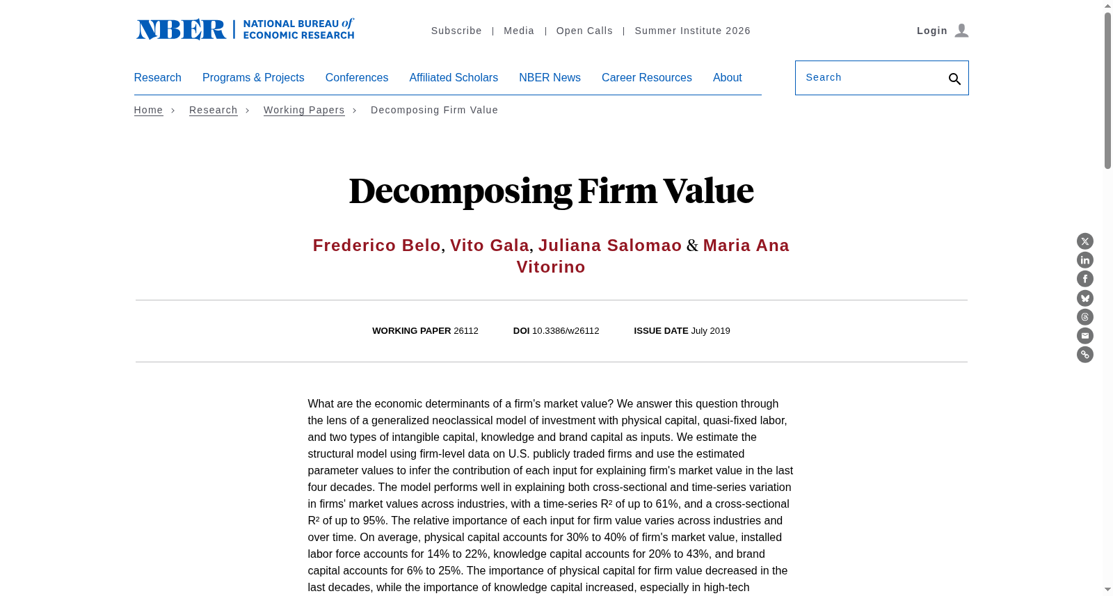 Decomposing Firm Value 数据集图片