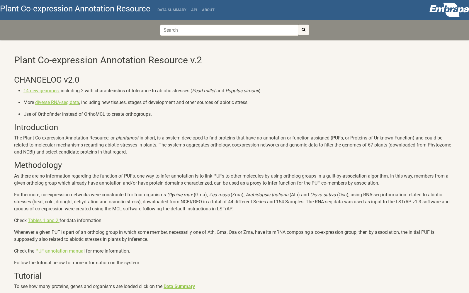 Plant Co-expression Annotation Resource 数据集图片