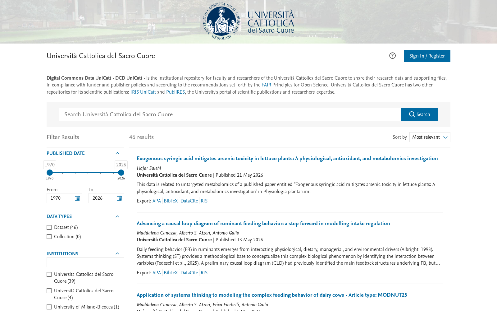 Digital Commons Data UniCatt 数据集图片