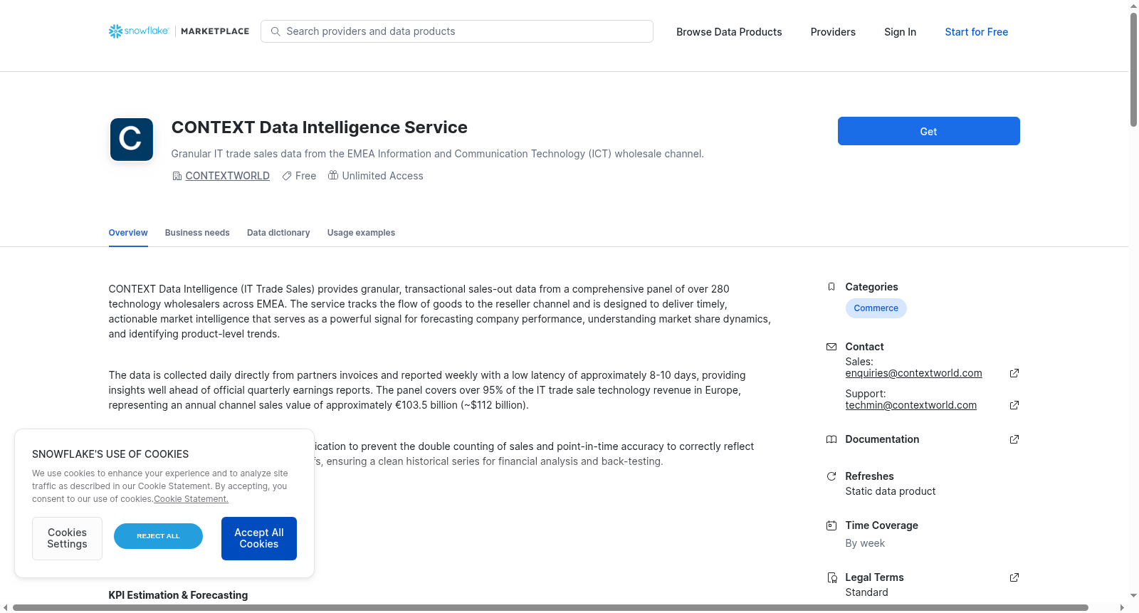 CONTEXT Data Intelligence Service 数据集图片
