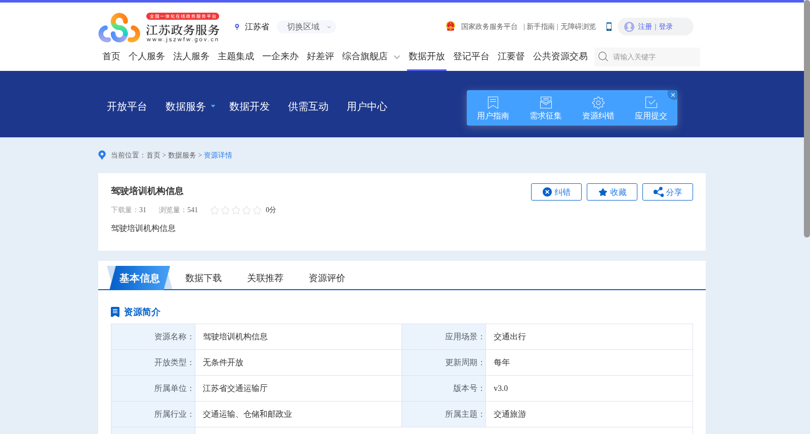 驾驶培训机构信息 数据集图片