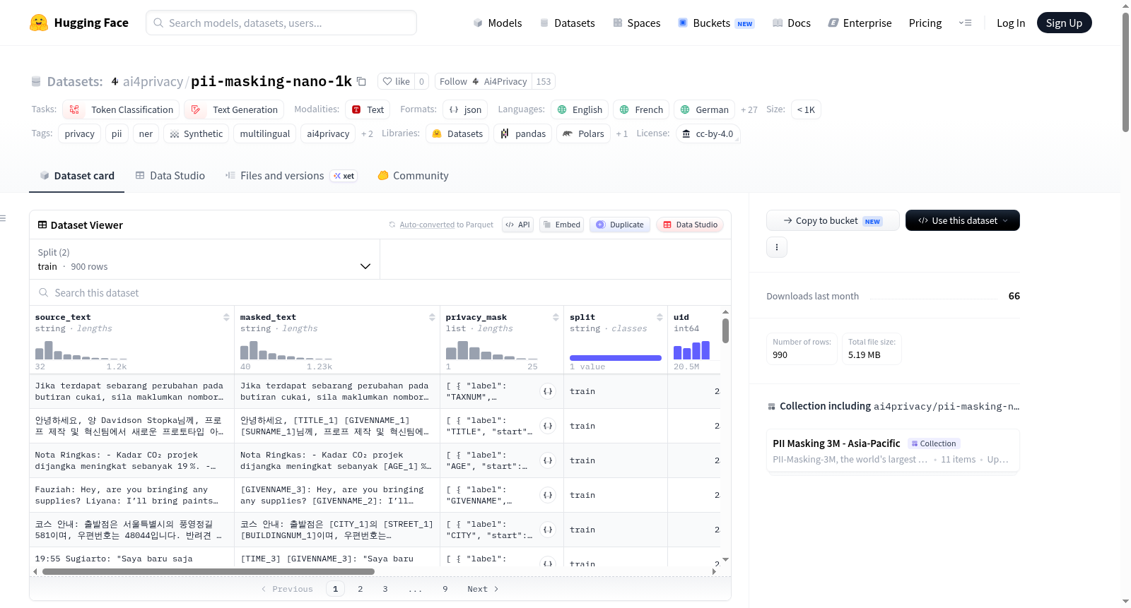 ai4privacy/pii-masking-nano-1k 数据集图片