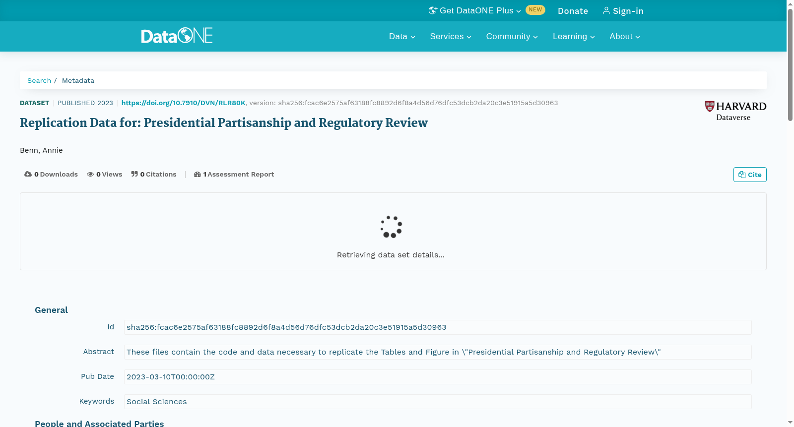 Replication Data for: Presidential Partisanship and Regulatory Review 数据集图片