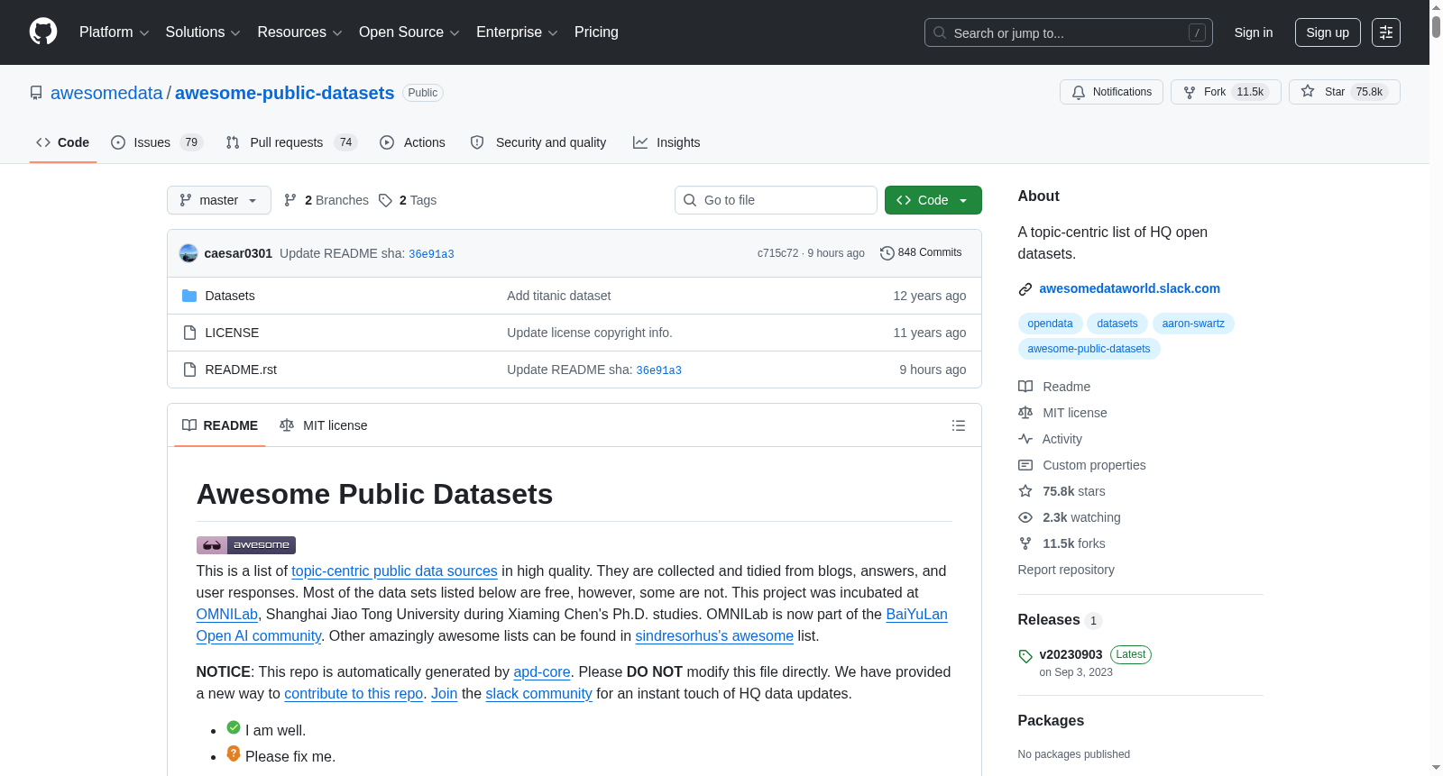 awesome-public-datasets 数据集图片