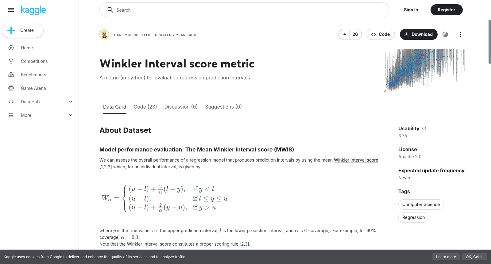 Winkler Interval score metric 数据集图片