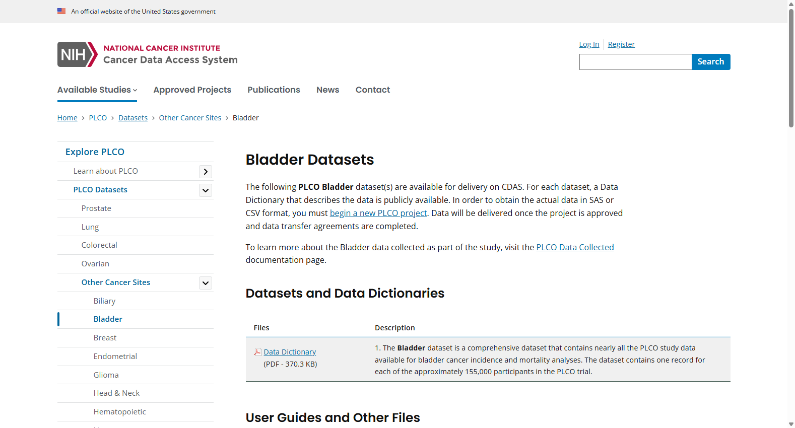 PLCO Bladder Dataset