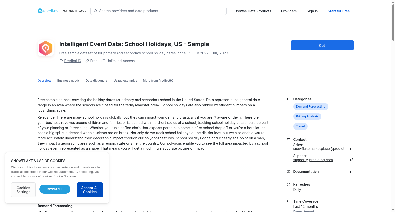 Intelligent Event Data: School Holidays, US - Sample 数据集图片
